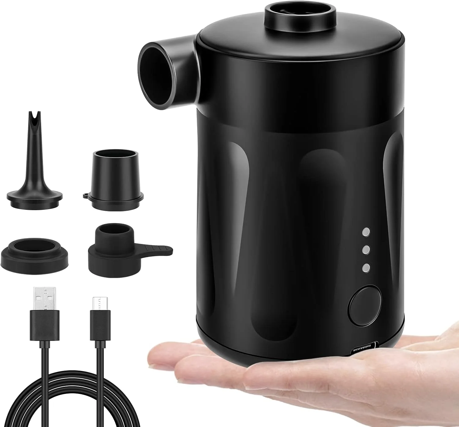 پمپ بادی برقی FreeLionVon با فشار بالا 20PSI، پمپ بورد پارویی قابل حمل، پمپ بورد پارویی دو مرحله ای برای بورد های پارویی بادی ایستاده، قایق ها، کایاک، توپ، تشک کمپینگ