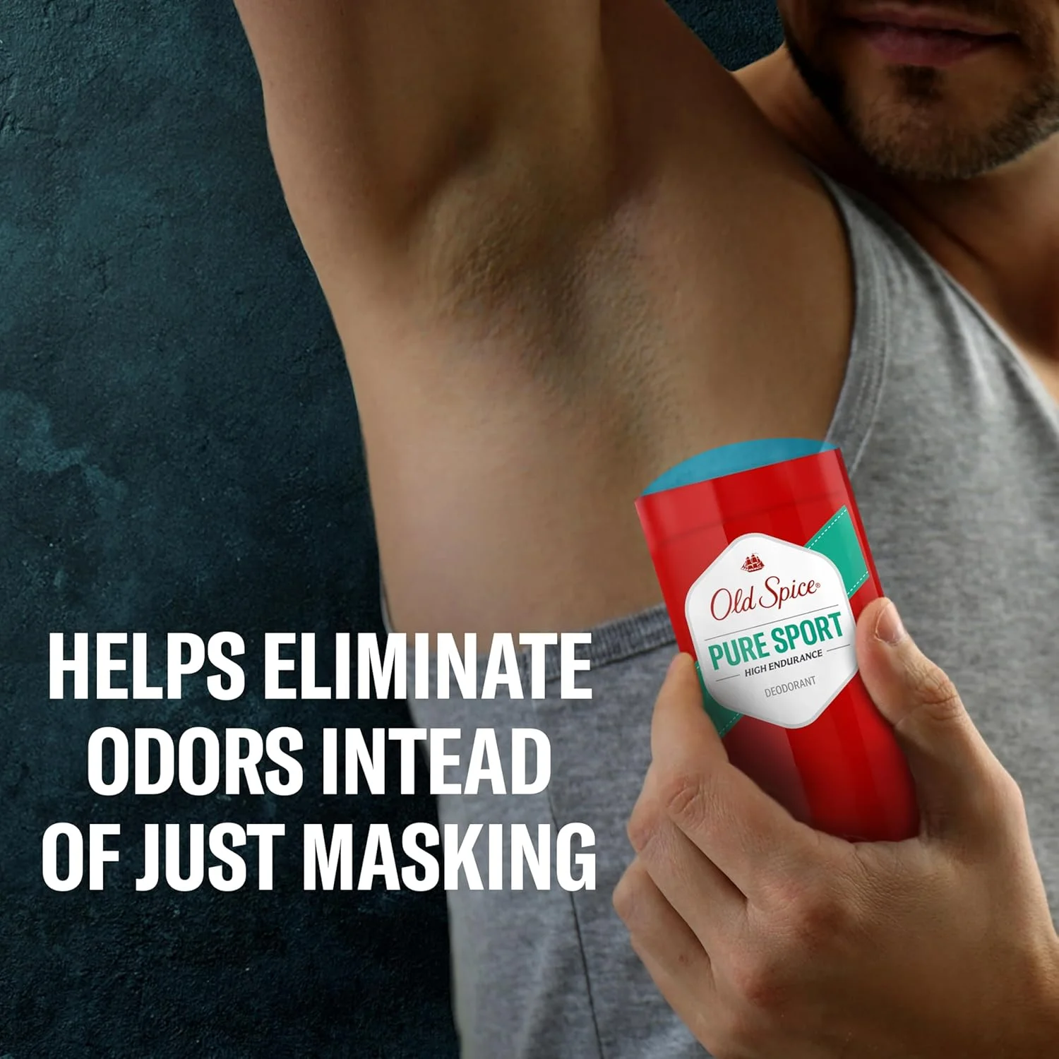 دئودورانت مردانه بدون آلومینیوم اولد اسپایس، استقامت بالا، محافظت 24 ساعته در برابر تعریق و بو، طراوت 24 ساعته و رایحه ماندگار، رایحه Pure Sport، 63 گرم