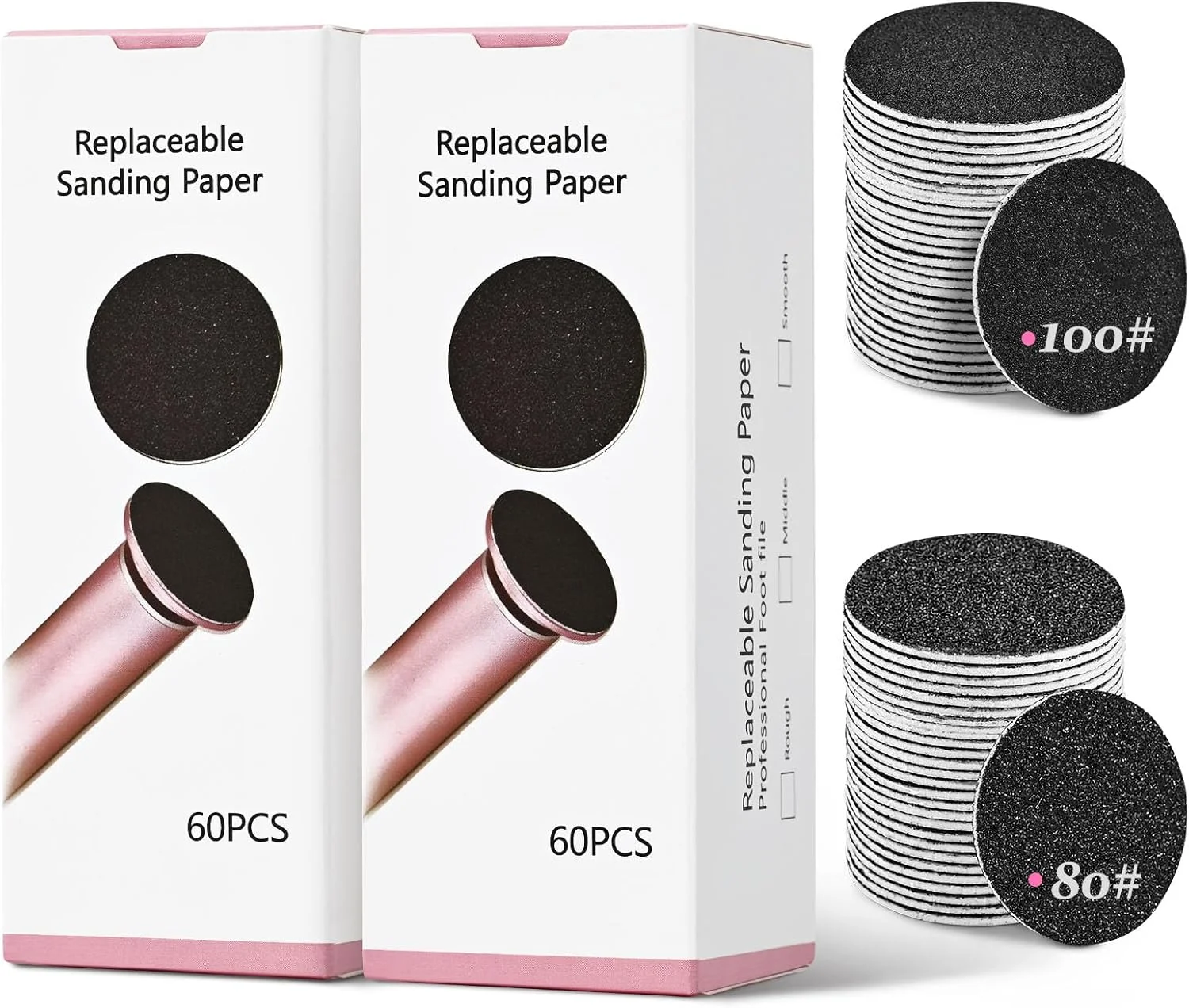 120 عدد سمباده قابل تعویض برای دستگاه الکتریکی از بین برنده پینه پا 120 عدد سمباده قابل تعویض برای دستگاه الکتریکی از بین برنده پینه پا