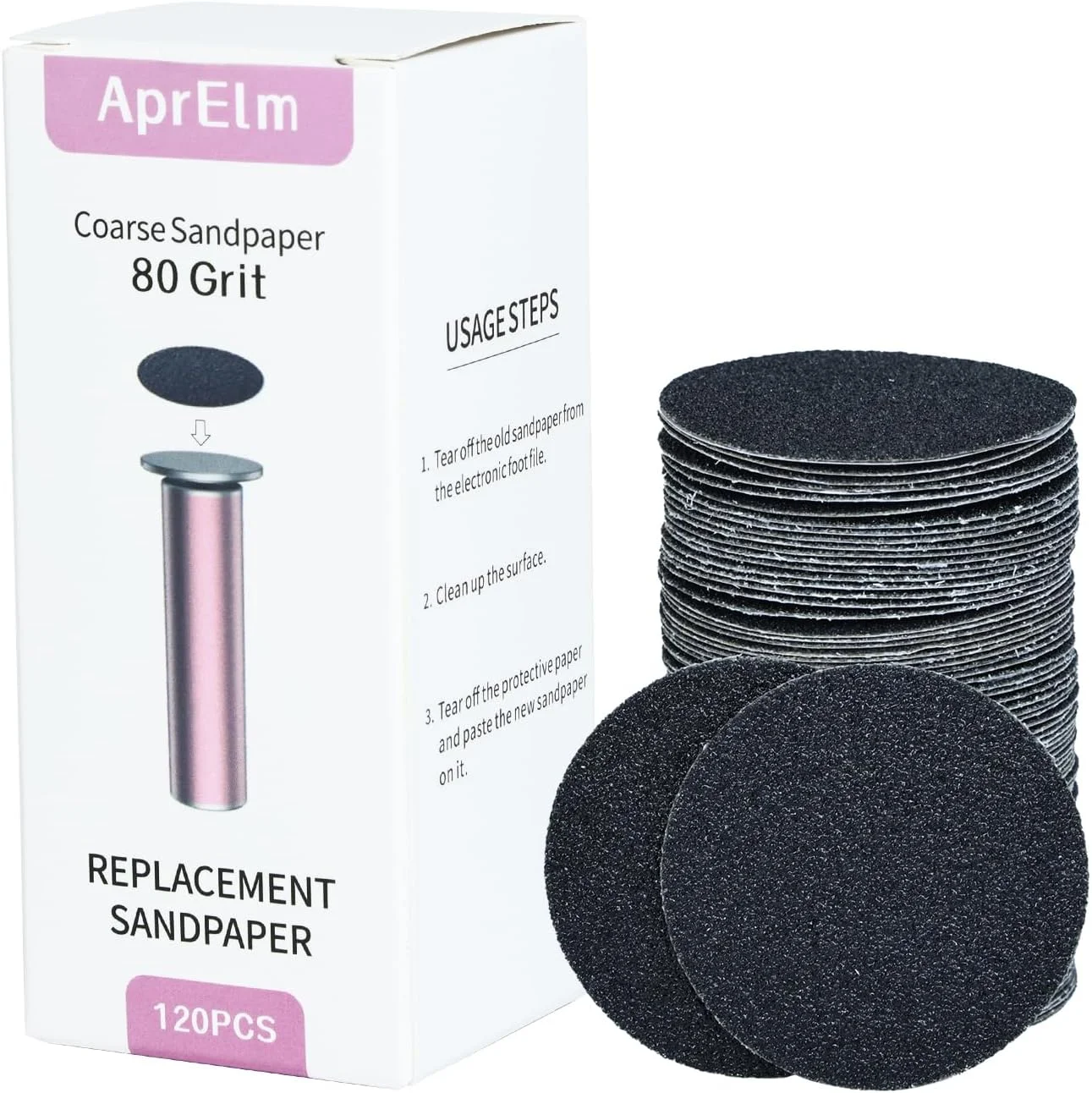 120 عدد سمباده تعویضشدنی برای از بین بردن پینه پا برقی، دیسکهای سمباده زبر درجه 80 120 عدد سمباده تعویضشدنی برای از بین بردن پینه پا برقی، دیسکهای سمباده زبر درجه 80