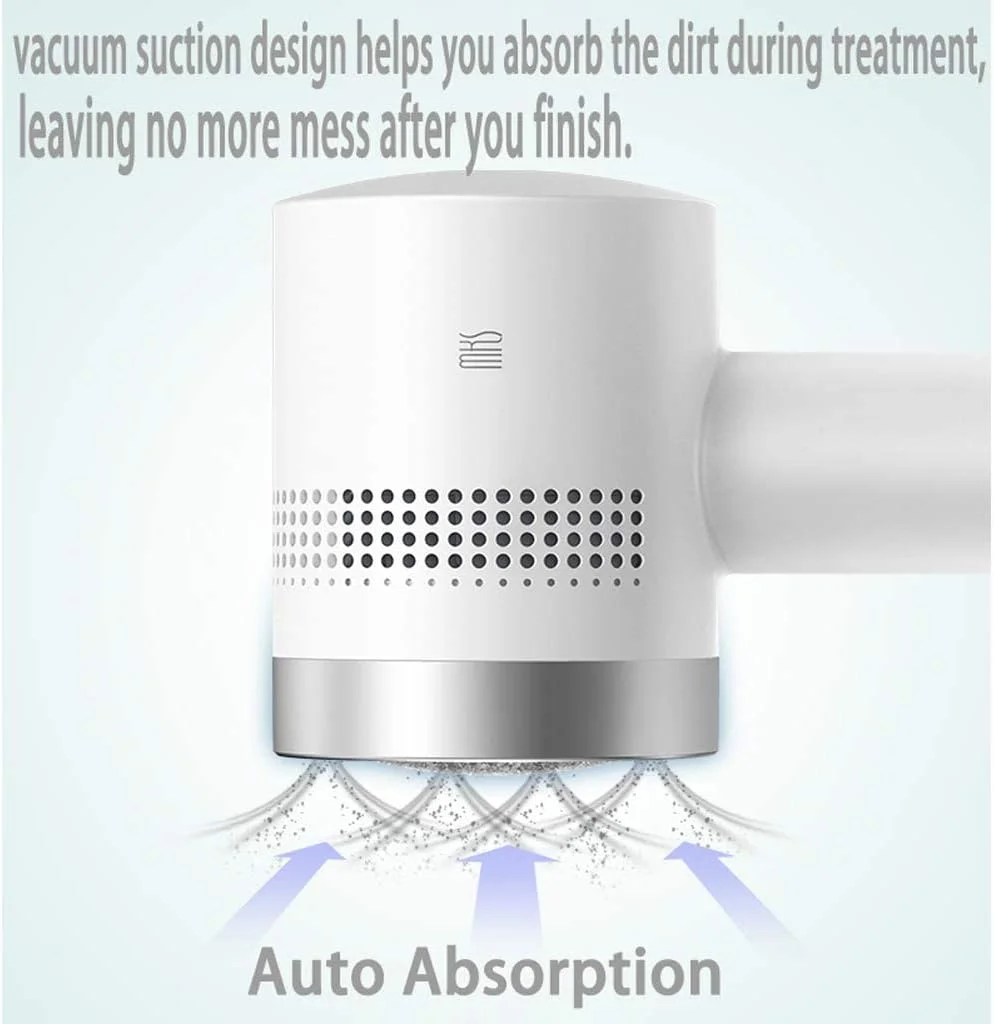 سوهان برقی پا AGAATI، از بین برنده پوست سخت، سنگ پا برقی با مکش خلاء، ابزار حرفه ای از بین برنده پینه پا، قابل شارژ با USB، 2 عدد (2 عدد) (1 عدد) (1 عدد)