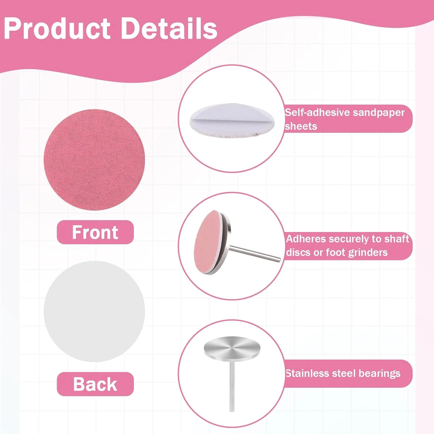 مجموعه 60 عددی دیسک سمباده پدیکور AHQiZFX، کاغذ سنباده جایگزین، دیسک سمباده 25 میلی متری برای سنگ پای برقی، ابزار سمباده برقی پا، به همراه محور، برای از بین بردن پینه و پوست مرده مجموعه 60 عددی دیسک سمباده پدیکور AHQiZFX، کاغذ سنباده جایگزین، دیسک سمباده 25 میلی متری برای سنگ پای برقی، ابزار سمباده برقی پا، به همراه محور، برای از بین بردن پینه و پوست مرده