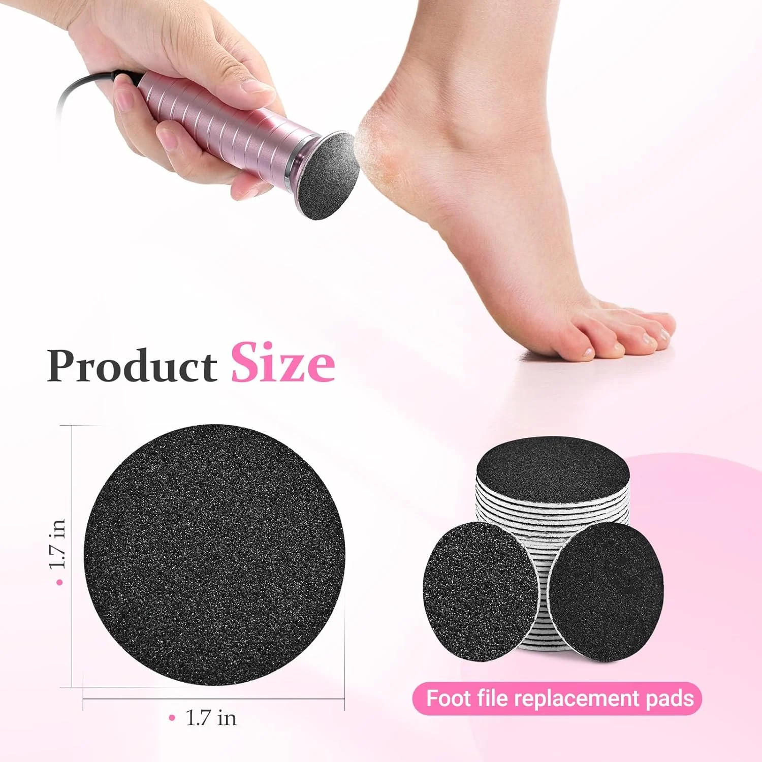 120 عدد سمباده قابل تعویض برای دستگاه الکتریکی از بین برنده پینه پا 120 عدد سمباده قابل تعویض برای دستگاه الکتریکی از بین برنده پینه پا