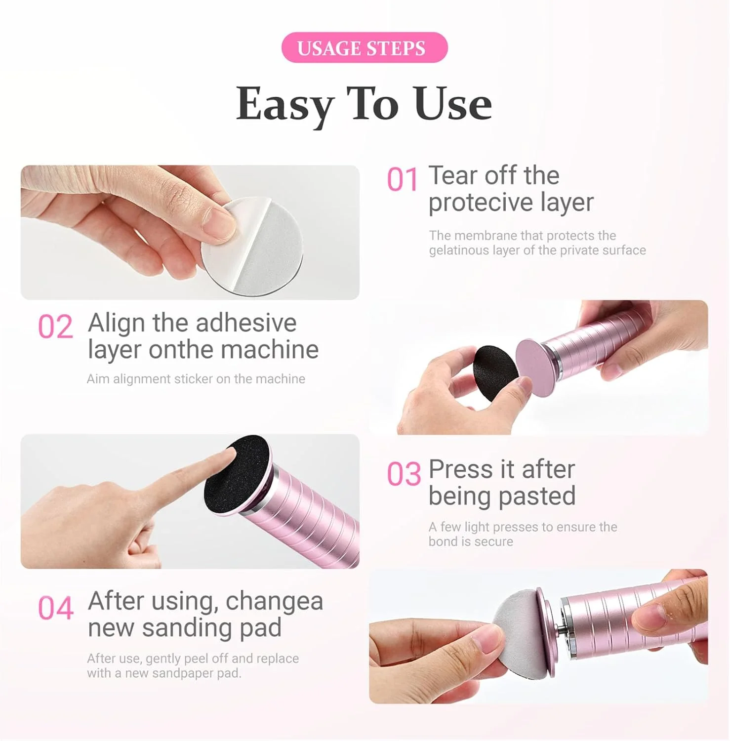 120 عدد سمباده قابل تعویض برای دستگاه الکتریکی از بین برنده پینه پا 120 عدد سمباده قابل تعویض برای دستگاه الکتریکی از بین برنده پینه پا