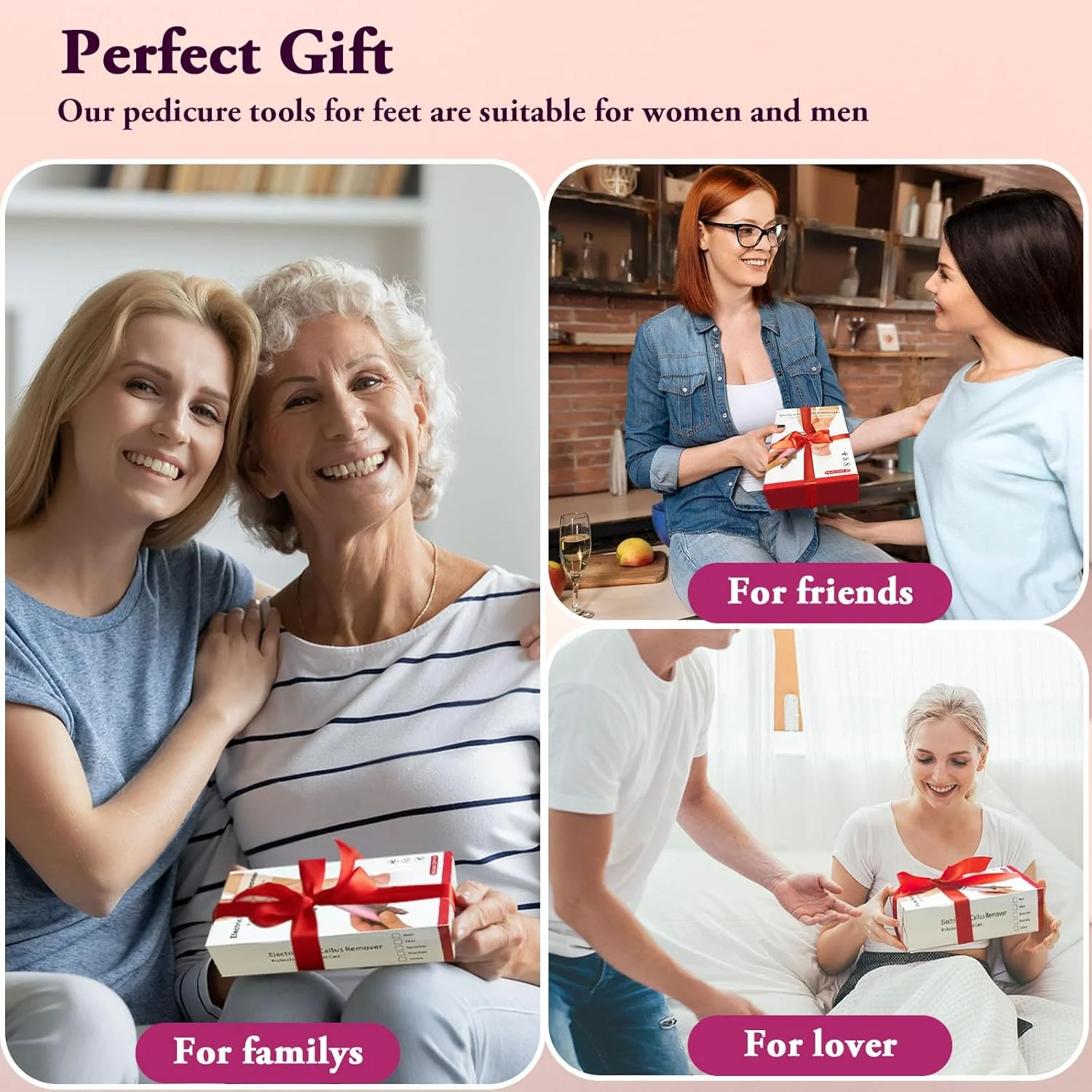 سوهان برقی پینه پا AFFLAT، سرعت قابل تنظیم (0-600 دور در دقیقه)، اسکرابر پای قابل تنظیم با 60 عدد دیسک سمباده، سوهان برقی پینه پا، ابزار پدیکور برای آقایان و بانوان، صورتی سوهان برقی پینه پا AFFLAT، سرعت قابل تنظیم (0-600 دور در دقیقه)، اسکرابر پای قابل تنظیم با 60 عدد دیسک سمباده، سوهان برقی پینه پا، ابزار پدیکور برای آقایان و بانوان، صورتی