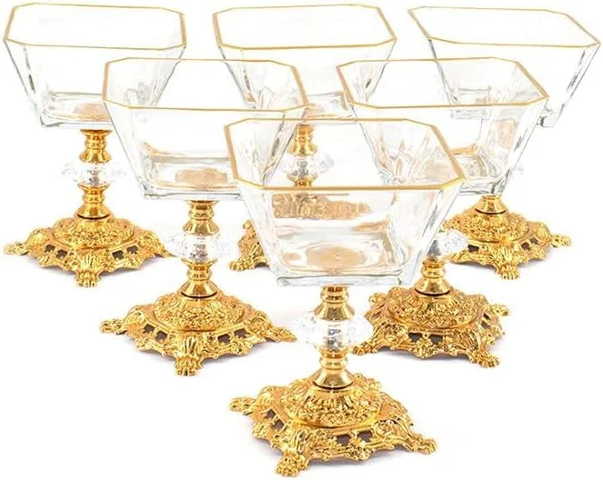 ست کاسه دسر 6 تکه شفاف ست کاسه دسر 6 تکه شفاف