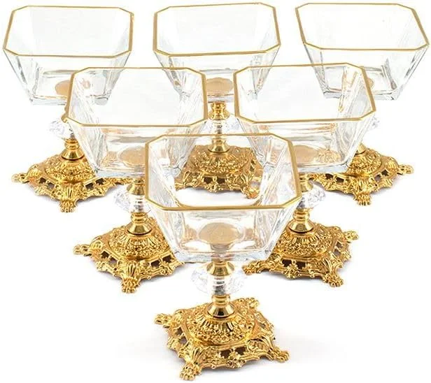 ست کاسه دسر 6 تکه شفاف