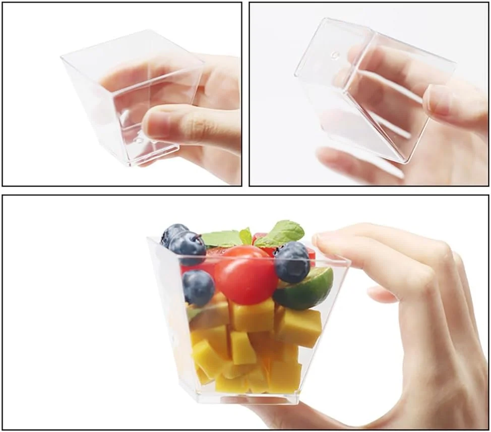 Aacehlh 50 Pack 2 oz Mini Dessert Cups with Spoons, Reusable Square Clear Plastic Parfait Cups Dessert Bowls Appetizer Cups for Serving Fruit Ice Cream Pudding Yogurt (50) Aacehlh 50 Pack 2 oz Mini Dessert Cups with Spoons, Reusable Square Clear Plastic Parfait Cups Dessert Bowls Appetizer Cups for Serving Fruit Ice Cream Pudding Yogurt (50)