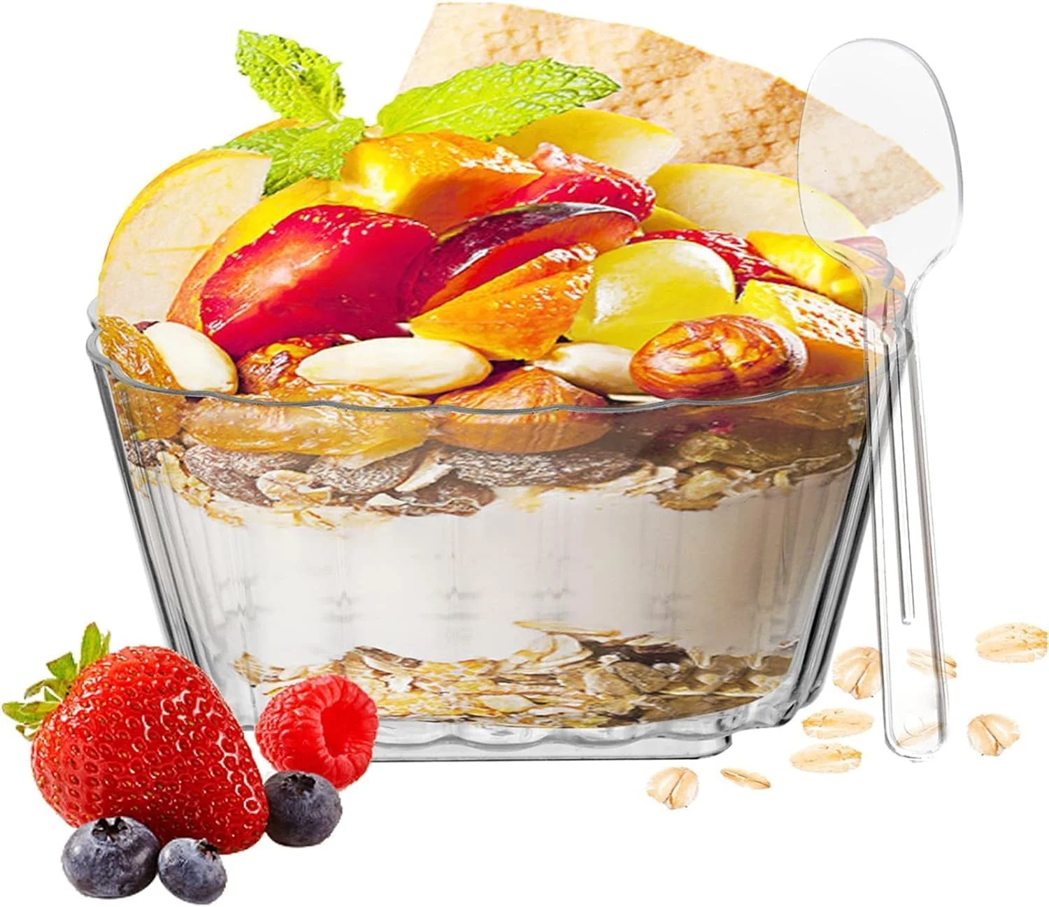 بسته 100 عددی فنجان دسر 150 میلی لیتری به همراه قاشق، فنجان های کوچک موس پلاستیکی، فنجان پیش غذای شفاف یکبار مصرف، فنجان کوچک قابل استفاده مجدد برای سوفله، پودینگ، مهمانی، فنجان دسر بسته 100 عددی فنجان دسر 150 میلی لیتری به همراه قاشق، فنجان های کوچک موس پلاستیکی، فنجان پیش غذای شفاف یکبار مصرف، فنجان کوچک قابل استفاده مجدد برای سوفله، پودینگ، مهمانی، فنجان دسر