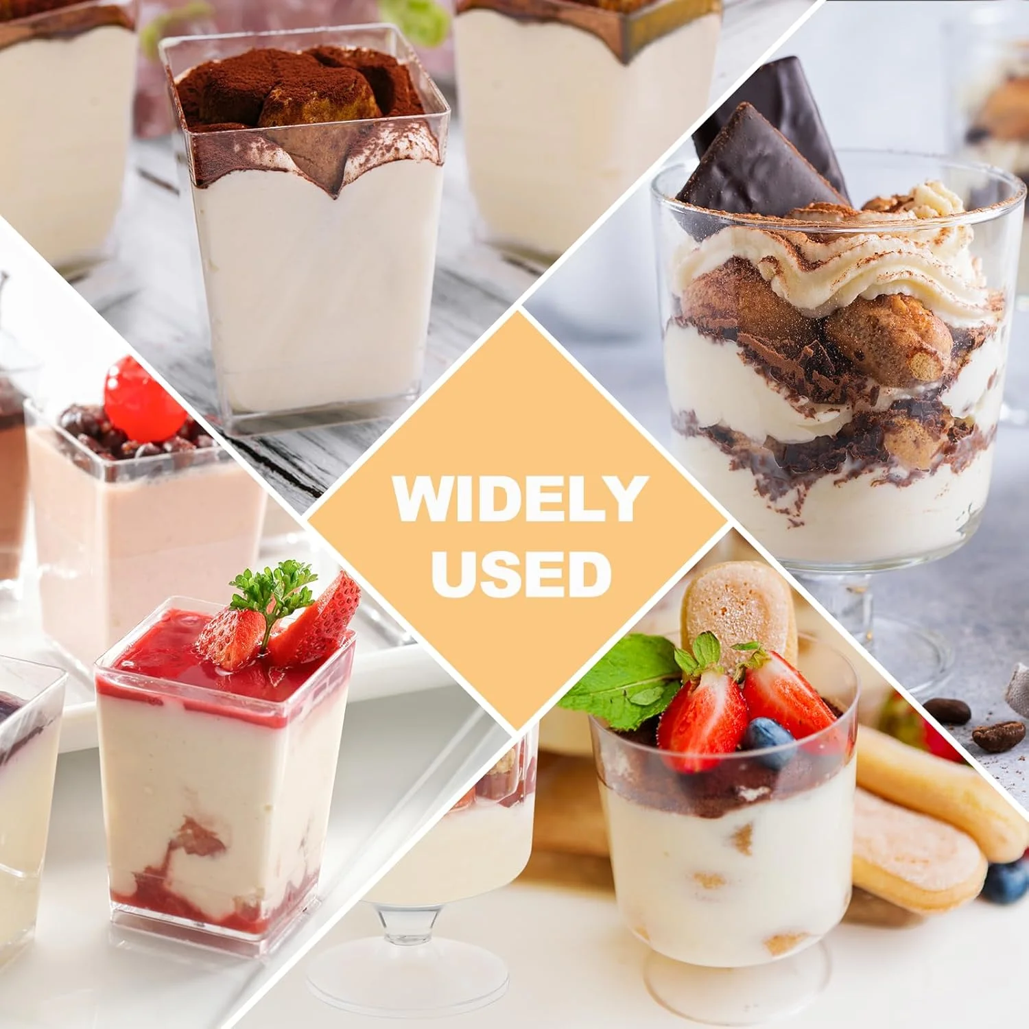 بسته 320 عددی فنجان دسر به همراه قاشق، فنجان های دسر پلاستیکی کوچک 5 اونسی برای مهمانی، ماست پارفه، ژله، میوه، پیش غذا، کوکتل، کاسه های دسر کوچک شفاف قابل استفاده مجدد با اشکال مربع و گرد، گیلاس و شات بسته 320 عددی فنجان دسر به همراه قاشق، فنجان های دسر پلاستیکی کوچک 5 اونسی برای مهمانی، ماست پارفه، ژله، میوه، پیش غذا، کوکتل، کاسه های دسر کوچک شفاف قابل استفاده مجدد با اشکال مربع و گرد، گیلاس و شات