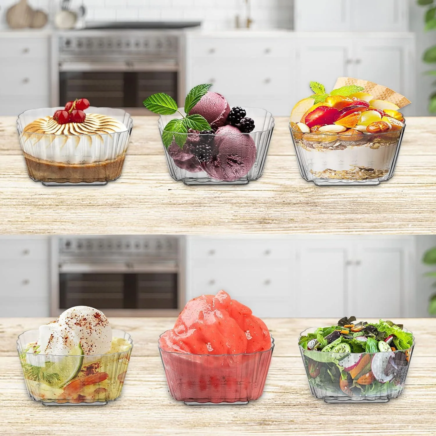 بسته 100 عددی فنجان دسر 150 میلی لیتری به همراه قاشق، فنجان های کوچک موس پلاستیکی، فنجان پیش غذای شفاف یکبار مصرف، فنجان کوچک قابل استفاده مجدد برای سوفله، پودینگ، مهمانی، فنجان دسر بسته 100 عددی فنجان دسر 150 میلی لیتری به همراه قاشق، فنجان های کوچک موس پلاستیکی، فنجان پیش غذای شفاف یکبار مصرف، فنجان کوچک قابل استفاده مجدد برای سوفله، پودینگ، مهمانی، فنجان دسر