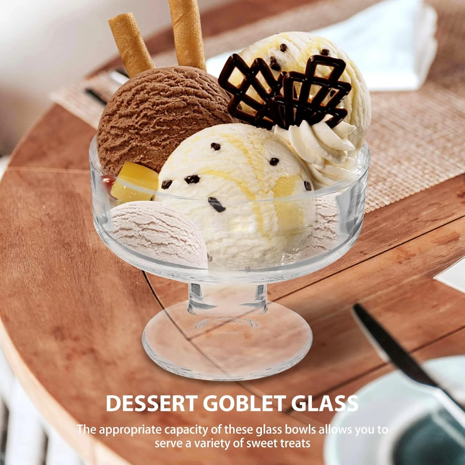 جام دسر شیشه ای آموس فان، کاسه بستنی، کاسه سرو دسر برای روزهای تابستانی، لوازم مهمانی استوایی جام دسر شیشه ای آموس فان، کاسه بستنی، کاسه سرو دسر برای روزهای تابستانی، لوازم مهمانی استوایی