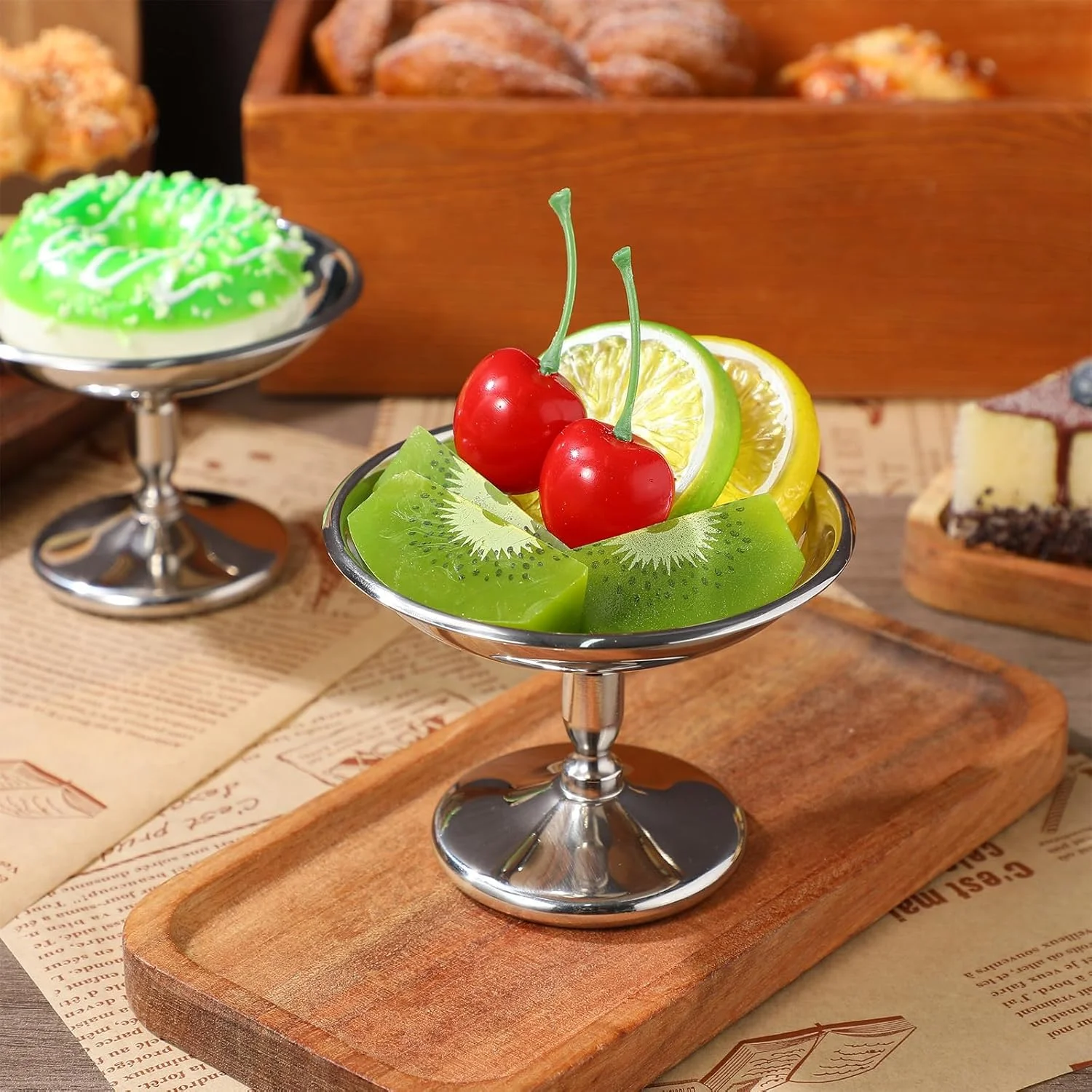 Angoily 2 عدد کاسه دسر کوچک، فنجان بستنی استیل ضد زنگ، کاسه دسر، پارفه، ساندی، ترافل، فنجان دسر پایه دار برای آجیل، پودینگ میوه، میان وعده، غلات، لوازم مهمانی Angoily 2 عدد کاسه دسر کوچک، فنجان بستنی استیل ضد زنگ، کاسه دسر، پارفه، ساندی، ترافل، فنجان دسر پایه دار برای آجیل، پودینگ میوه، میان وعده، غلات، لوازم مهمانی