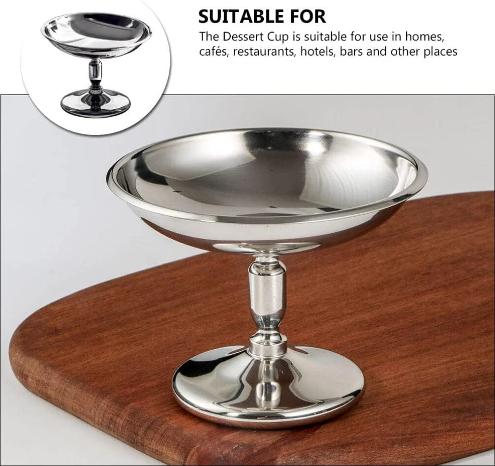 Angoily 2 عدد کاسه دسر کوچک، فنجان بستنی استیل ضد زنگ، کاسه دسر، پارفه، ساندی، ترافل، فنجان دسر پایه دار برای آجیل، پودینگ میوه، میان وعده، غلات، لوازم مهمانی Angoily 2 عدد کاسه دسر کوچک، فنجان بستنی استیل ضد زنگ، کاسه دسر، پارفه، ساندی، ترافل، فنجان دسر پایه دار برای آجیل، پودینگ میوه، میان وعده، غلات، لوازم مهمانی