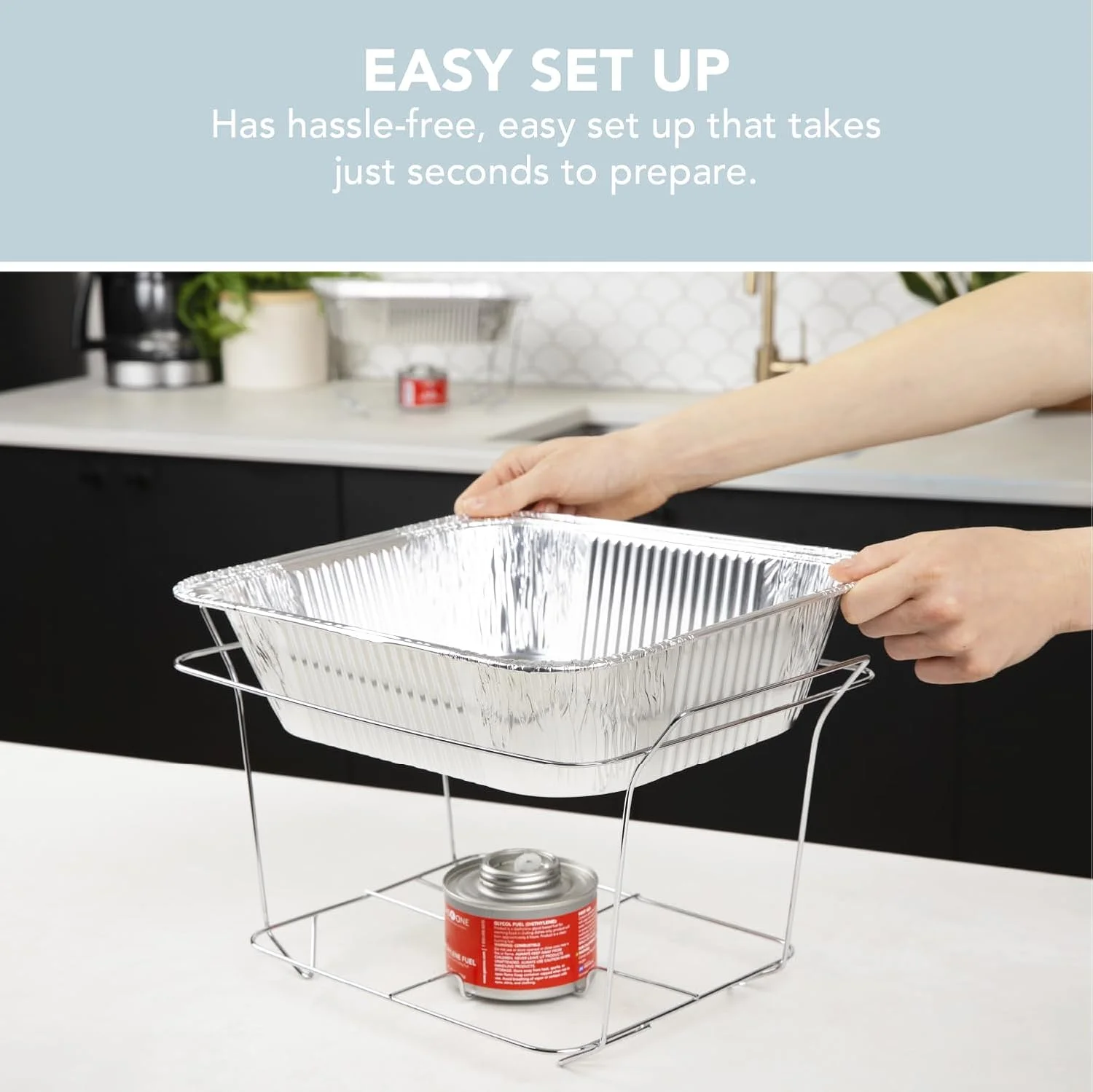 آلفا لیوینگ بسته 6 عددی - ست بوفه گرمکن غذا یکبار مصرف، گرمکن غذا برای مهمانی ها، ست کامل قوطی سوخت 6 ساعته، تابه های نیم سایز، سینی گرم کننده (بسته 6 عددی) آلفا لیوینگ بسته 6 عددی - ست بوفه گرمکن غذا یکبار مصرف، گرمکن غذا برای مهمانی ها، ست کامل قوطی سوخت 6 ساعته، تابه های نیم سایز، سینی گرم کننده (بسته 6 عددی)