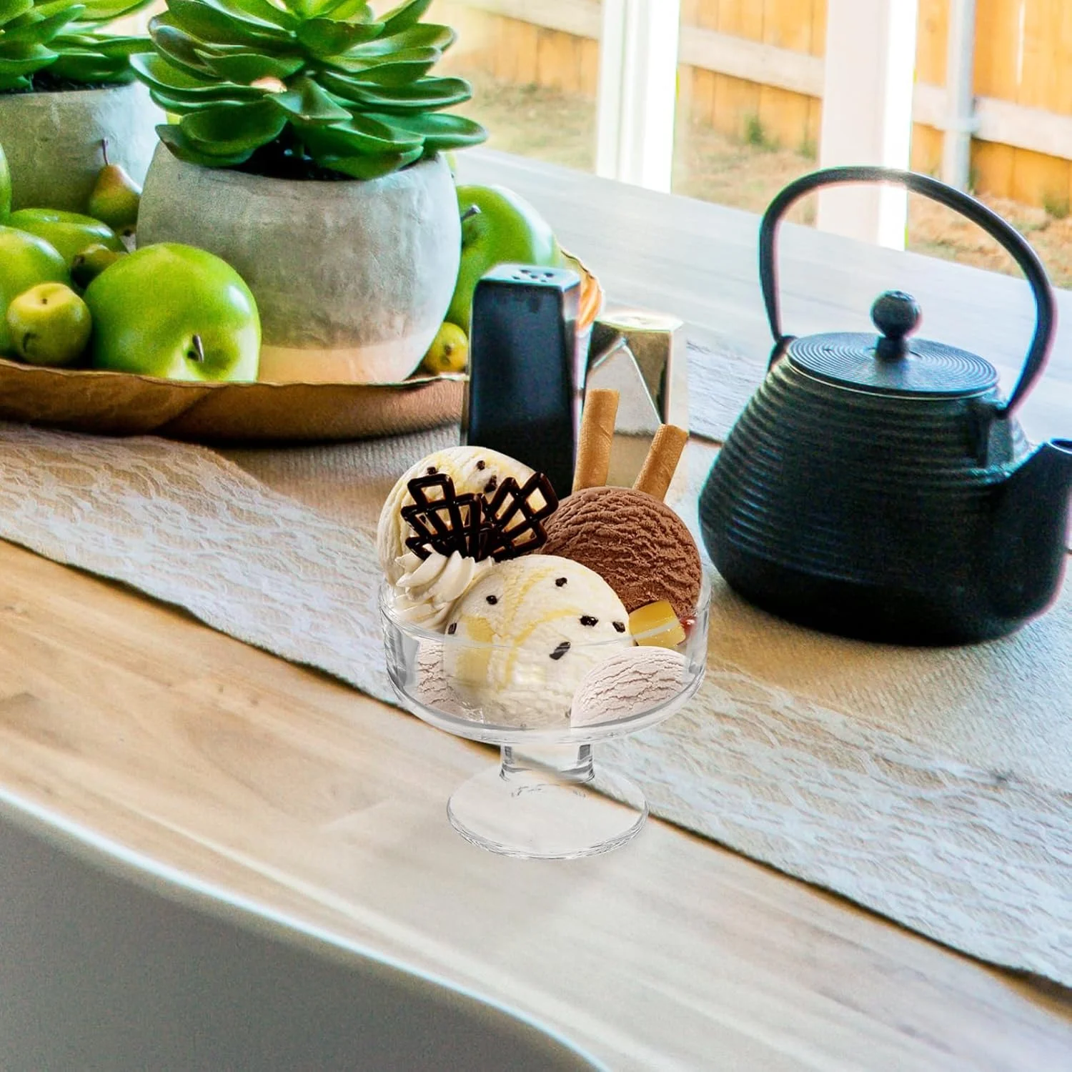 جام دسر شیشه ای آموس فان، کاسه بستنی، کاسه سرو دسر برای روزهای تابستانی، لوازم مهمانی استوایی جام دسر شیشه ای آموس فان، کاسه بستنی، کاسه سرو دسر برای روزهای تابستانی، لوازم مهمانی استوایی