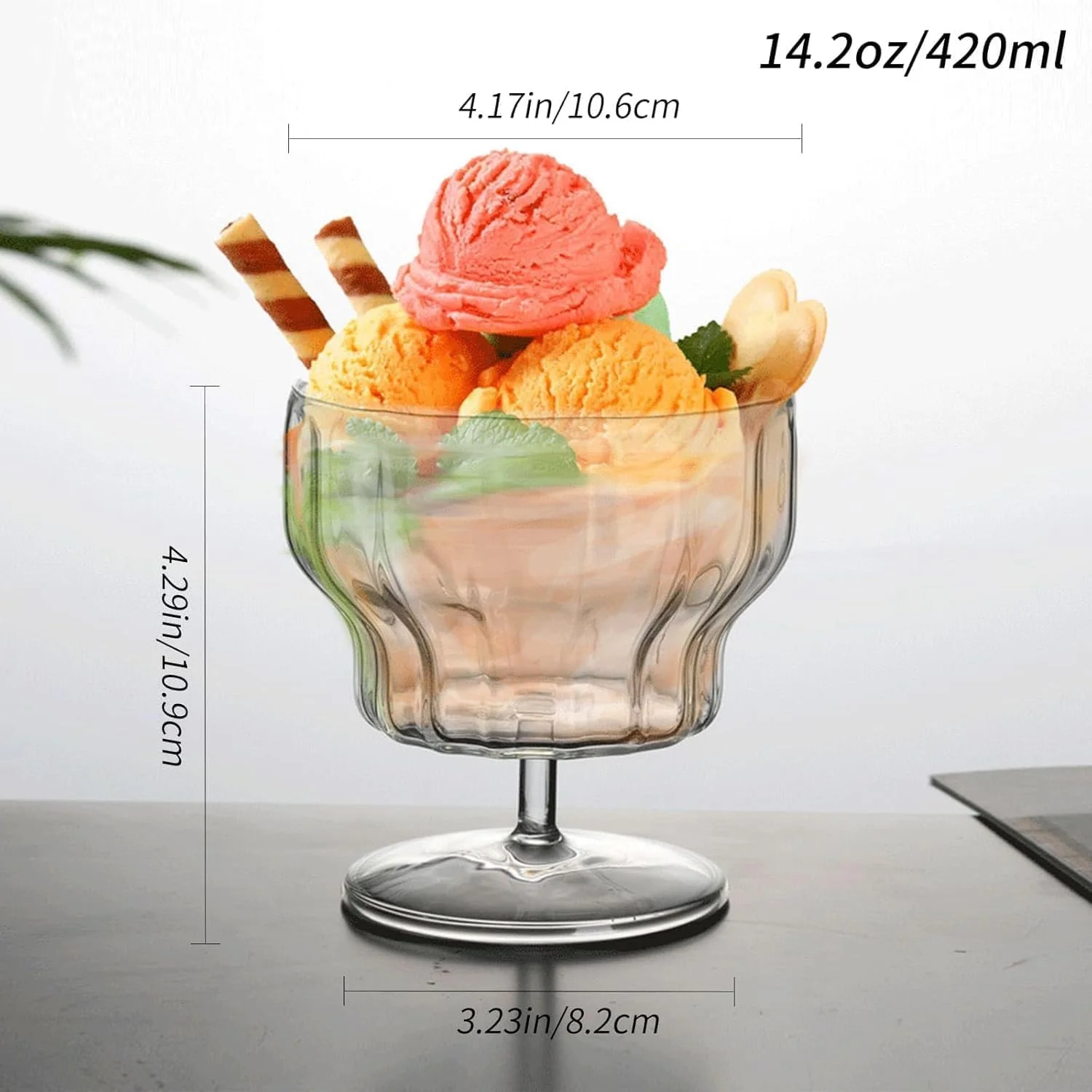 کاسه بستنی نشکن آزونه، 4 عدد، کاسه دسر شیشه ای با پایه، 420 میلی لیتر، فنجان بستنی خوری، فنجان پارفه، کاسه ترایفل، کاسه بستنی خوری شفاف و شیک برای بستنی و دسر کاسه بستنی نشکن آزونه، 4 عدد، کاسه دسر شیشه ای با پایه، 420 میلی لیتر، فنجان بستنی خوری، فنجان پارفه، کاسه ترایفل، کاسه بستنی خوری شفاف و شیک برای بستنی و دسر