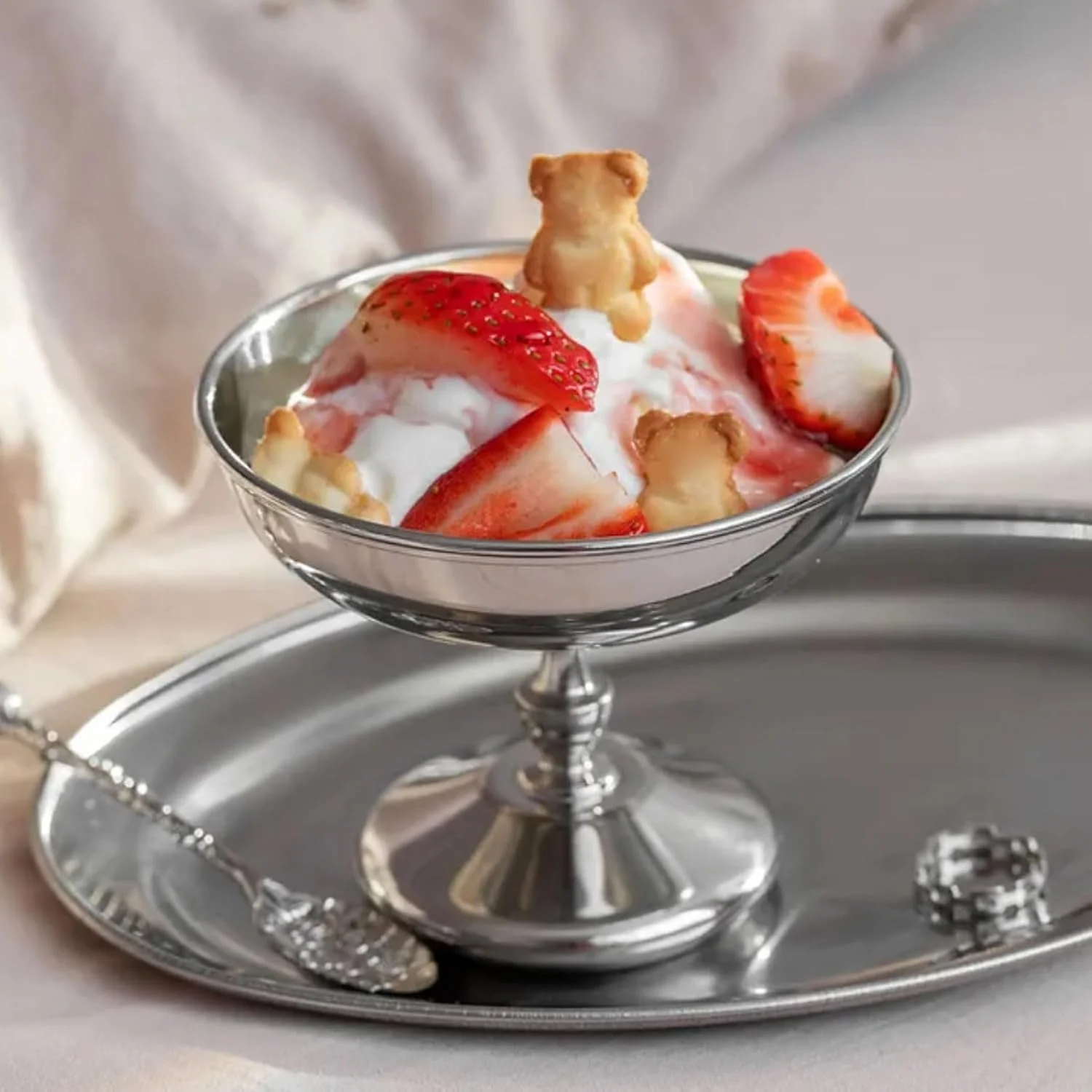 جام بستنی Banapoy، کاسه بستنی استیل ضد زنگ پایه دار، کاسه دسر، ظرف پودینگ میوه، ماست یخ زده، سالاد، جشن تولد جام بستنی Banapoy، کاسه بستنی استیل ضد زنگ پایه دار، کاسه دسر، ظرف پودینگ میوه، ماست یخ زده، سالاد، جشن تولد