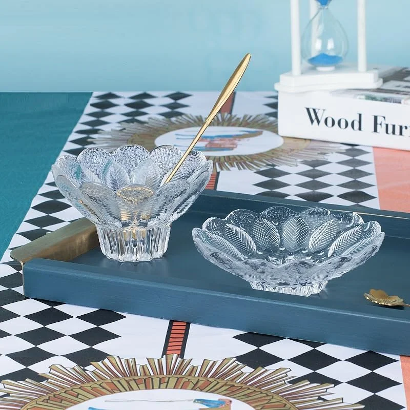 بافنسیجی A، ست 2 عدد کاسه دسر، کاسه دسر شیشه ای، کاسه بستنی، کاسه دسر پایه دار شیشه ای طرح برگ برجسته، ظروف پودینگ سالاد میوه پیش غذا بافنسیجی A، ست 2 عدد کاسه دسر، کاسه دسر شیشه ای، کاسه بستنی، کاسه دسر پایه دار شیشه ای طرح برگ برجسته، ظروف پودینگ سالاد میوه پیش غذا