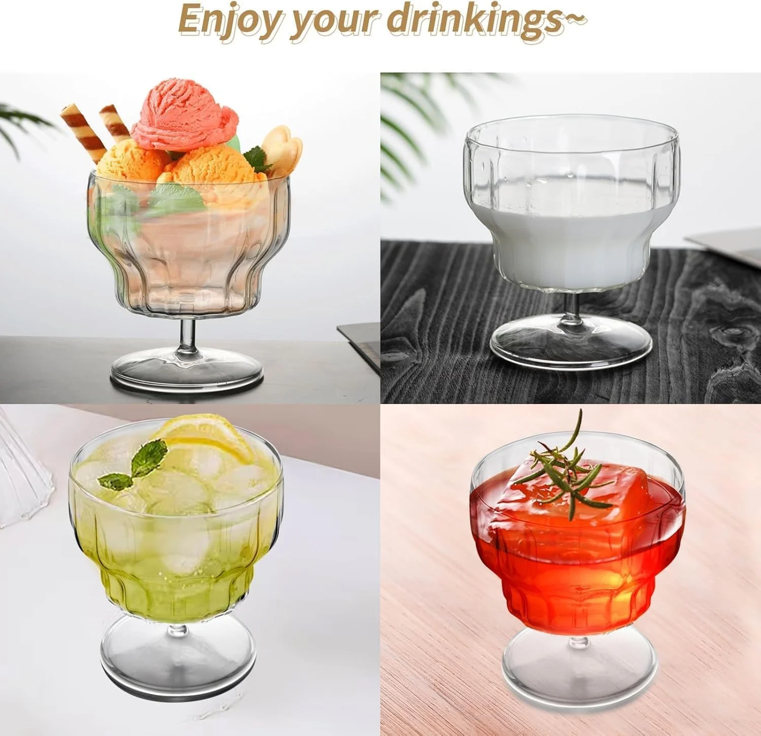 کاسه بستنی نشکن آزونه، 4 عدد، کاسه دسر شیشه ای با پایه، 420 میلی لیتر، فنجان بستنی خوری، فنجان پارفه، کاسه ترایفل، کاسه بستنی خوری شفاف و شیک برای بستنی و دسر کاسه بستنی نشکن آزونه، 4 عدد، کاسه دسر شیشه ای با پایه، 420 میلی لیتر، فنجان بستنی خوری، فنجان پارفه، کاسه ترایفل، کاسه بستنی خوری شفاف و شیک برای بستنی و دسر