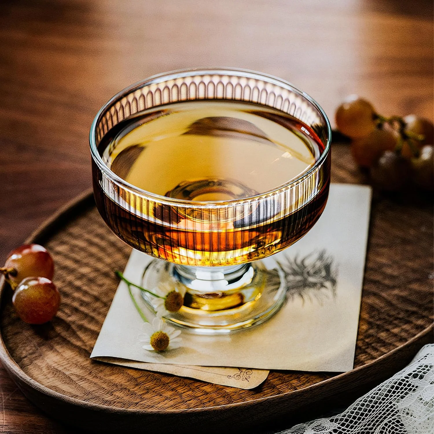 ست 6 تایی کاسه بستنی شیشه ای بینساکائو، فنجان های دسر کوچک راه راه، کاسه های دسر پایه دار کوچک شفاف برای میوه، پودینگ، ترایفل، پارفه، ساندی، نوشیدنی های کوکتل مهمانی (186 میلی لیتر) ست 6 تایی کاسه بستنی شیشه ای بینساکائو، فنجان های دسر کوچک راه راه، کاسه های دسر پایه دار کوچک شفاف برای میوه، پودینگ، ترایفل، پارفه، ساندی، نوشیدنی های کوکتل مهمانی (186 میلی لیتر)