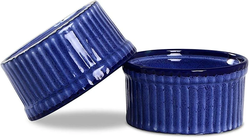 کاسه دسر سرامیکی دست ساز آبی رنگ کافئین - (ست 6 عددی) کاسه دسر سرامیکی دست ساز آبی رنگ کافئین - (ست 6 عددی)