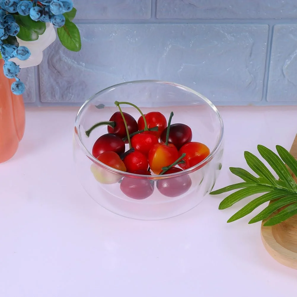 کاسه شیشه ای Cabilock مناسب برای مخلوط کردن، فنجان نودل، کاسه های کریستالی زیبا، کاسه های رستورانی، لیوان های بزرگ دسر، ظروف سس، ظروف شیشه ای دوجداره، ادویه جات، خامه، کاسه های سرو دسر