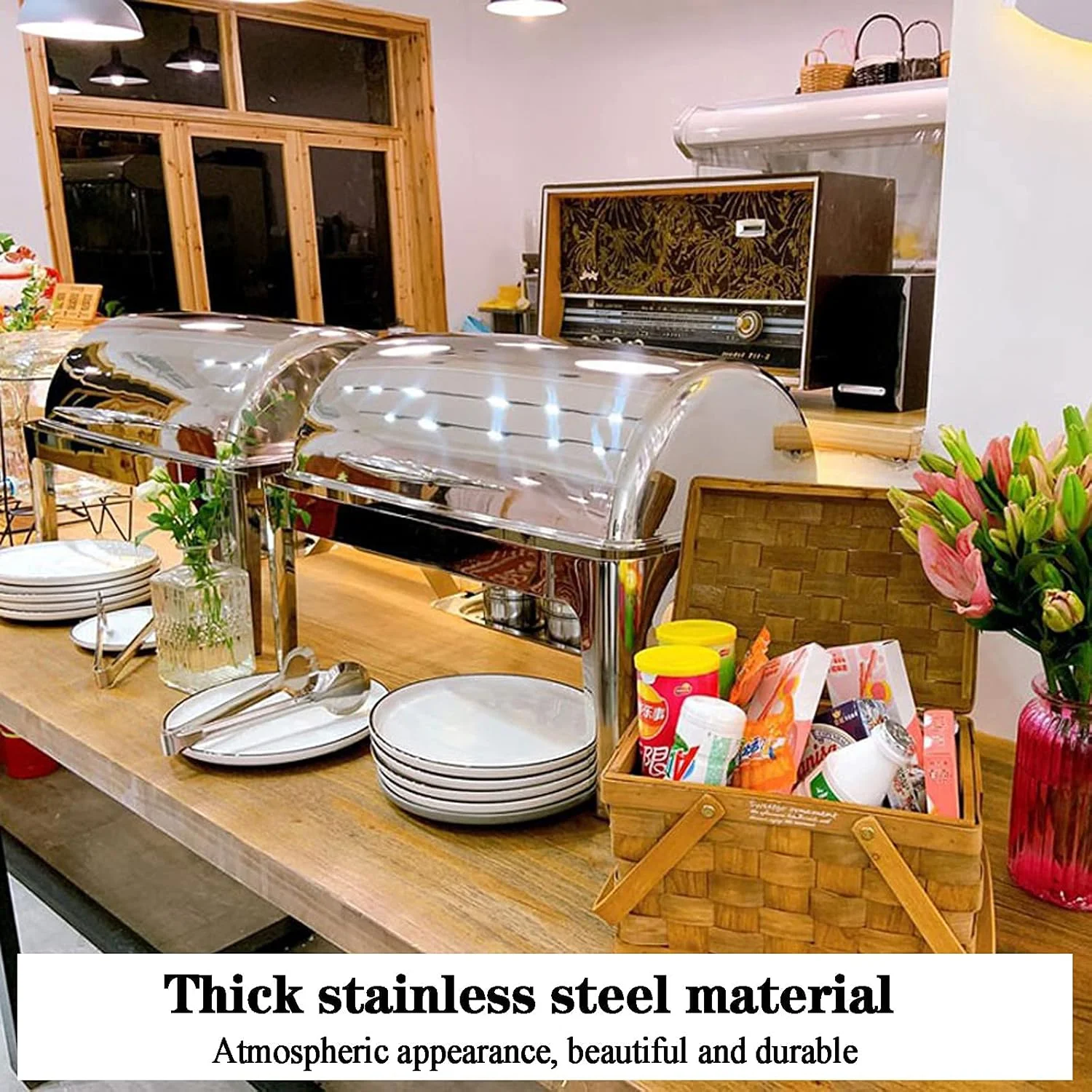 گرمکن غذا 9 و 13 لیتری، گرمکن برقی غذا برای مهمانی ها و بوفه ها، سرور بوفه استیل ضد زنگ 220 ولت 400 وات و گرمکن غذا برای گرم نگه داشتن غذا گرمکن غذا 9 و 13 لیتری، گرمکن برقی غذا برای مهمانی ها و بوفه ها، سرور بوفه استیل ضد زنگ 220 ولت 400 وات و گرمکن غذا برای گرم نگه داشتن غذا