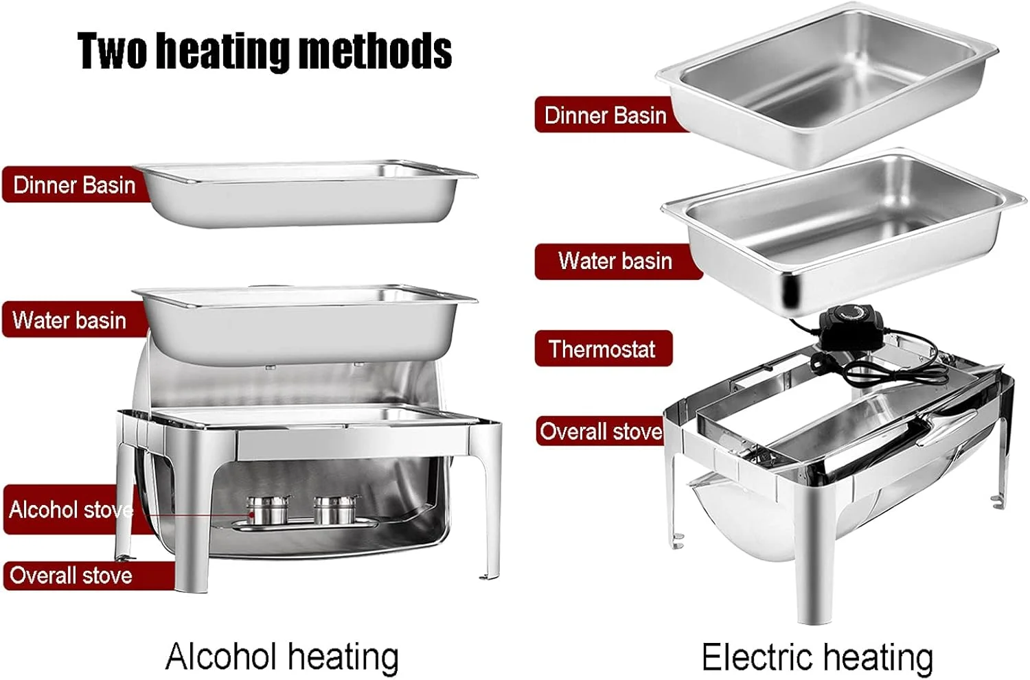 گرمکن غذا تاور، ظروف گرم کننده بوفه، صفحات گرم نگهدارنده استیل 9 و 13 لیتری برای گرم کردن غذا، گرمایش برقی و گرمایش با قابلیت باز شدن 180 درجه (13 لیتری کامل) (13 لیتری کامل) گرمکن غذا تاور، ظروف گرم کننده بوفه، صفحات گرم نگهدارنده استیل 9 و 13 لیتری برای گرم کردن غذا، گرمایش برقی و گرمایش با قابلیت باز شدن 180 درجه (13 لیتری کامل) (13 لیتری کامل)