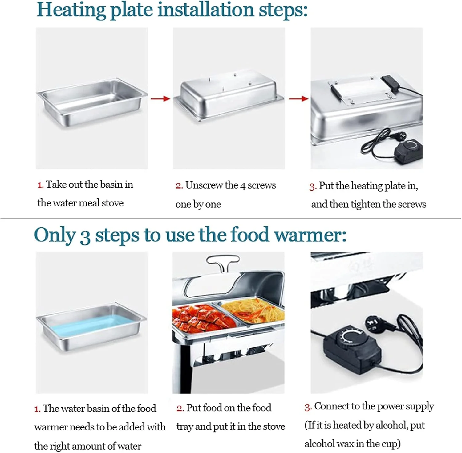 گرمکن غذا 9 و 13 لیتری، گرمکن برقی غذا برای مهمانی ها و بوفه ها، سرور بوفه استیل ضد زنگ 220 ولت 400 وات و گرمکن غذا برای گرم نگه داشتن غذا گرمکن غذا 9 و 13 لیتری، گرمکن برقی غذا برای مهمانی ها و بوفه ها، سرور بوفه استیل ضد زنگ 220 ولت 400 وات و گرمکن غذا برای گرم نگه داشتن غذا