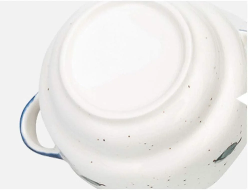 کاسه های آشپزخانه COKYIS، کاسه سرامیکی پخت، کاسه دسر لانه پرنده، فنجان تخم مرغ بخارپز شده، ظروف غذاخوری دو گوش (رنگ: تک رنگ)