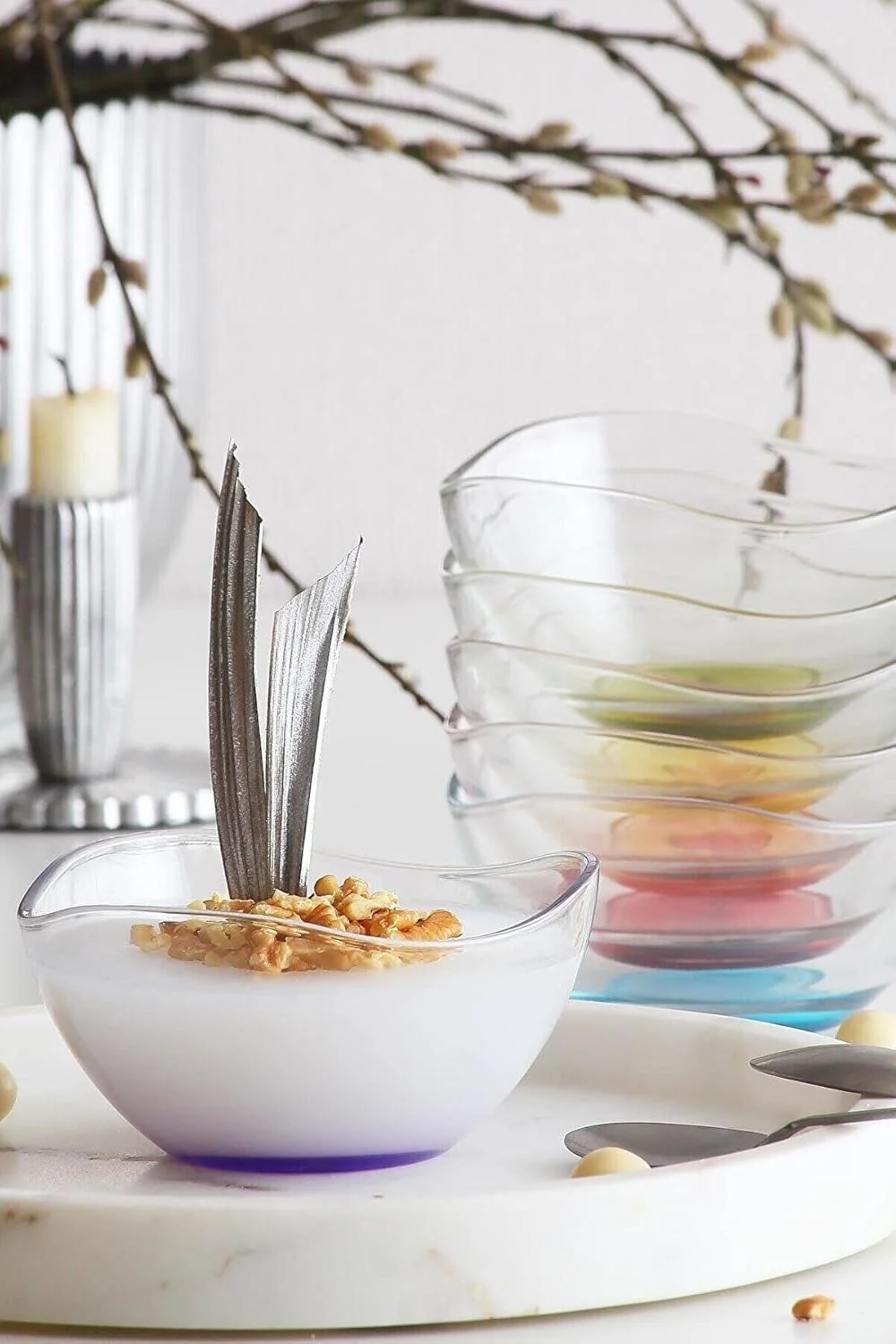 ست 6 عددی کاسه شیشه ای رنگی ویرا، کاسه دسر، پیش غذا، پایه های رنگی ست 6 عددی کاسه شیشه ای رنگی ویرا، کاسه دسر، پیش غذا، پایه های رنگی