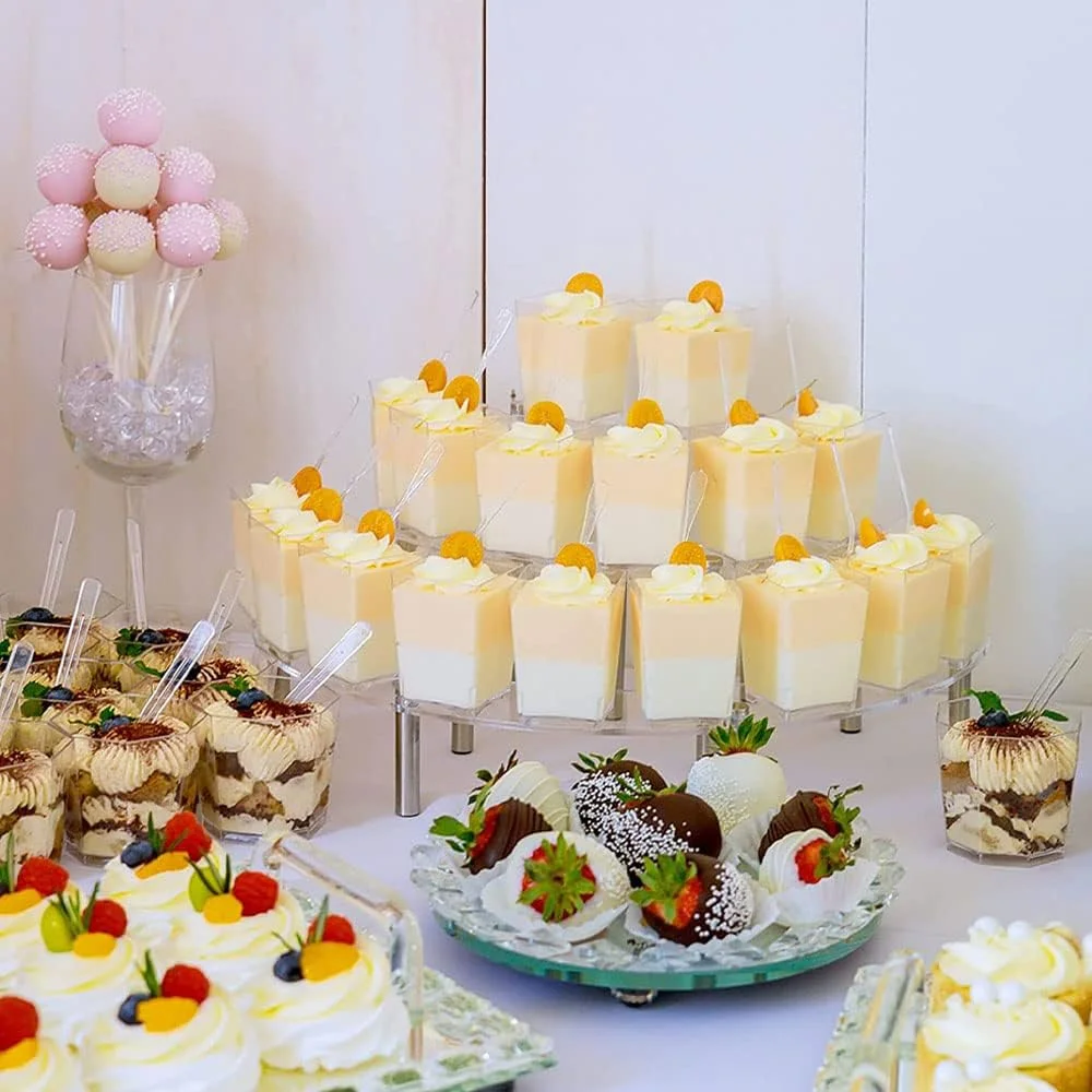 فنجان های دسر رنگارنگ خرید، بسته 100 عددی فنجان های پیش غذا 150 میلی لیتری فنجان های پارفه پلاستیکی شفاف با درب و قاشق فنجان های دسر رنگارنگ خرید، بسته 100 عددی فنجان های پیش غذا 150 میلی لیتری فنجان های پارفه پلاستیکی شفاف با درب و قاشق