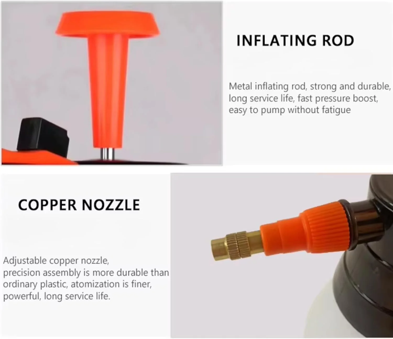 بطری اسپری فشار قوی 1 لیتری AKC – سمپاش پنوماتیک پمپ دستی برای شستشوی خودرو، نظافت و باغبانی | نازل برنجی قابل تنظیم | سمپاش دستی پلاستیکی سنگین