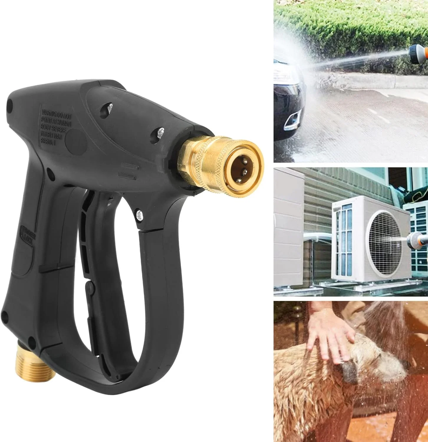 تفنگ کارواش فشار قوی banapoy، کیت تفنگ کارواش 4350 PSI با 5 نازل کارواش، اتصال سریع 1/4 اینچی، دسته تفنگ کارواش برای شستشوی خودرو