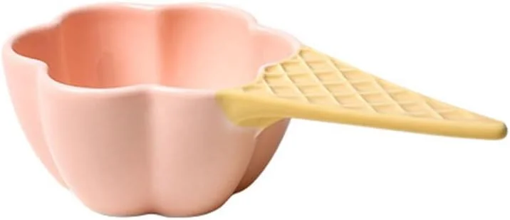 DOITOOL کاسه های مخلوط شیشه ای، کاسه های بستنی قیفی شکل، کاسه های بستنی سرامیکی با دسته، فنجان های بستنی خوری چینی، کاسه مخلوط سالاد، کاسه سرو دسر، ظرف تزئینی تنقلات، کاسه شیشه ای ترایفل