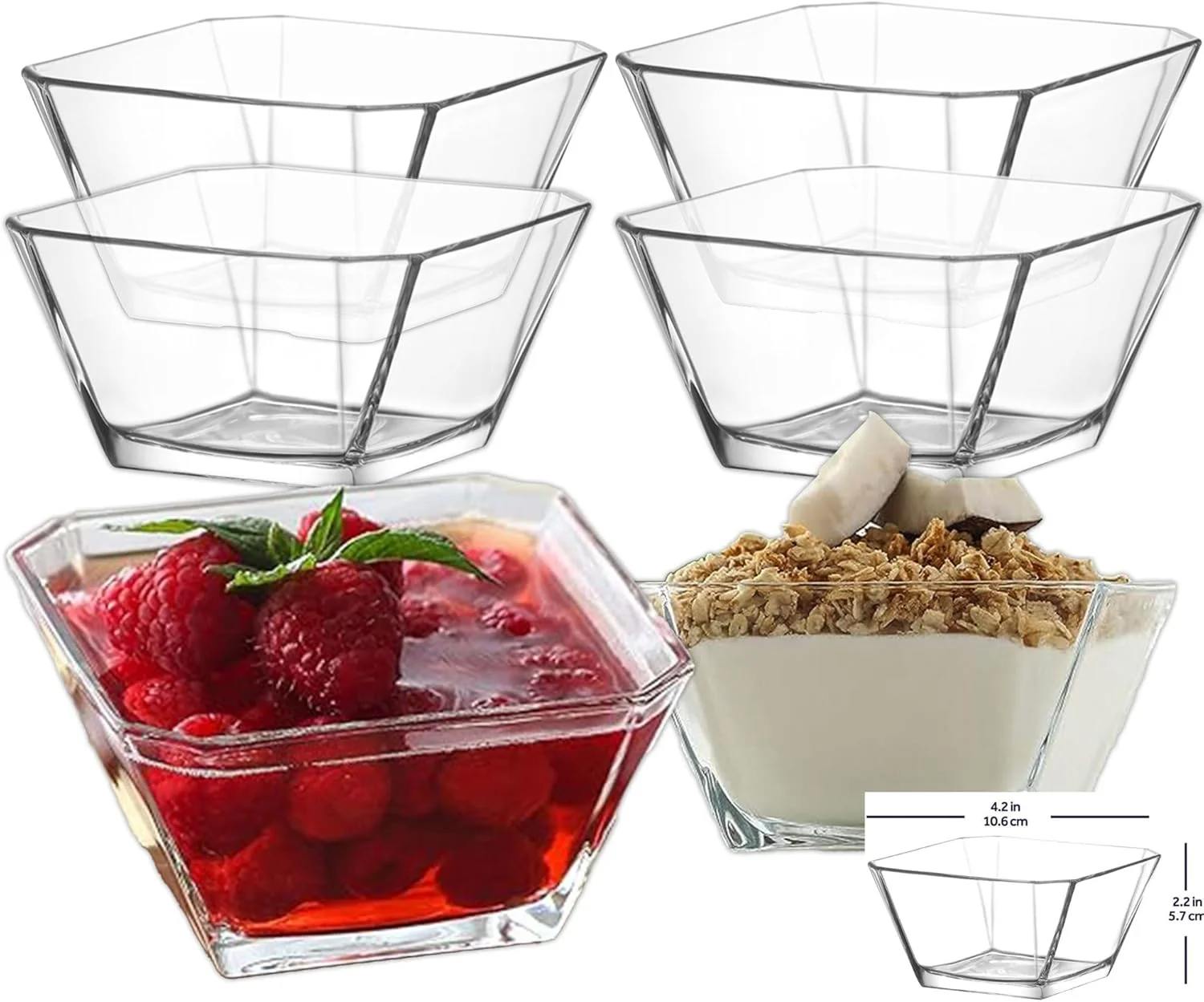 ست 6 عددی کاسه دسر شیشه ای DMA-Z مدل Lav Bowls (حجم 300 میلی لیتر) ست 6 عددی کاسه دسر شیشه ای DMA-Z مدل Lav Bowls (حجم 300 میلی لیتر)