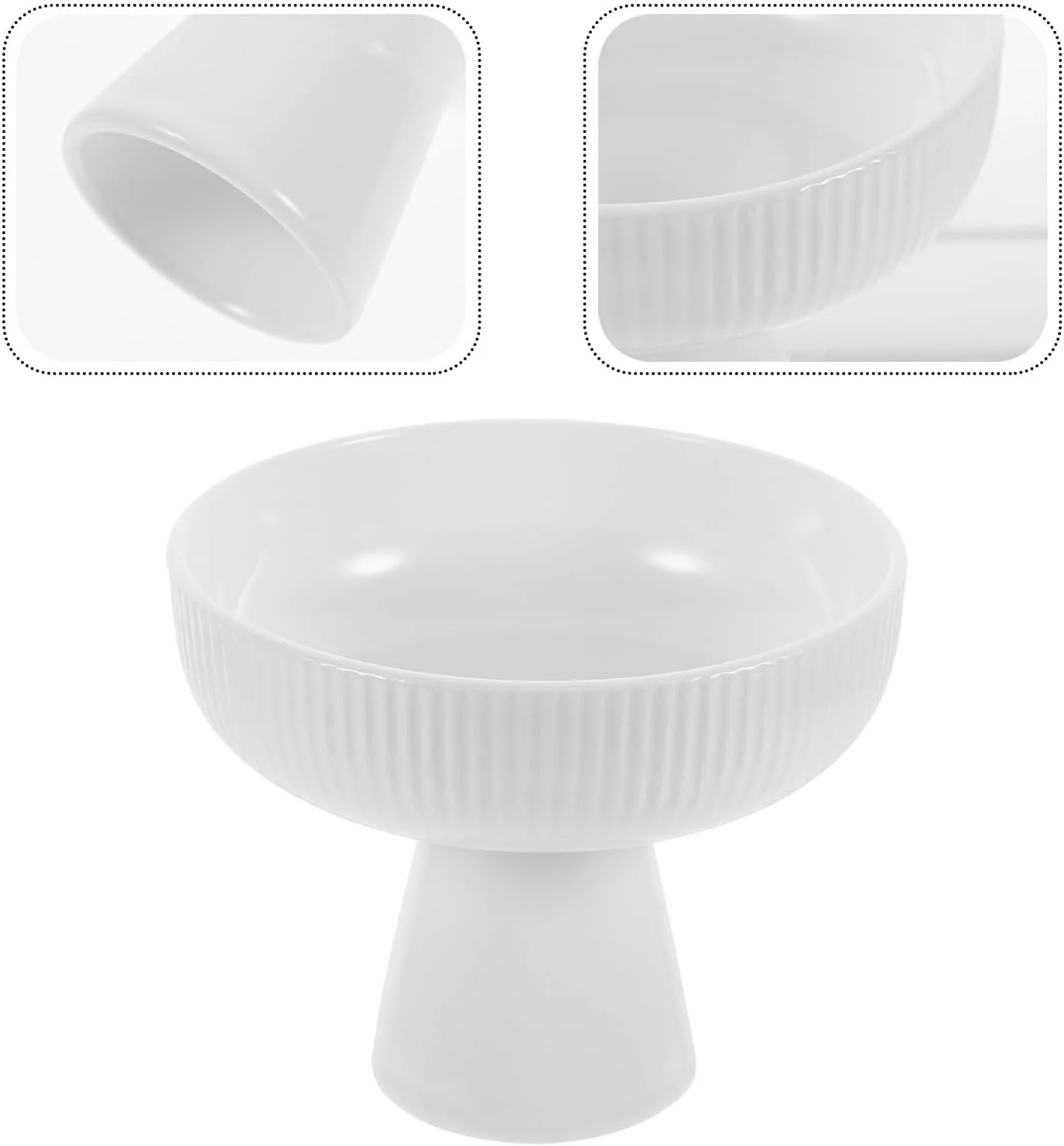 DOITOOL کاسه سرو چینی، ست کاسه بشقاب، کاسه های بستنی سرامیکی، فنجان های بستنی خوری، کاسه های دسر پایه دار، کاسه ماست، ظروف سرو تنقلات برای میلک شیک، پارفه، چای میوه، کاسه پاستا سفید، فنجان پارفه