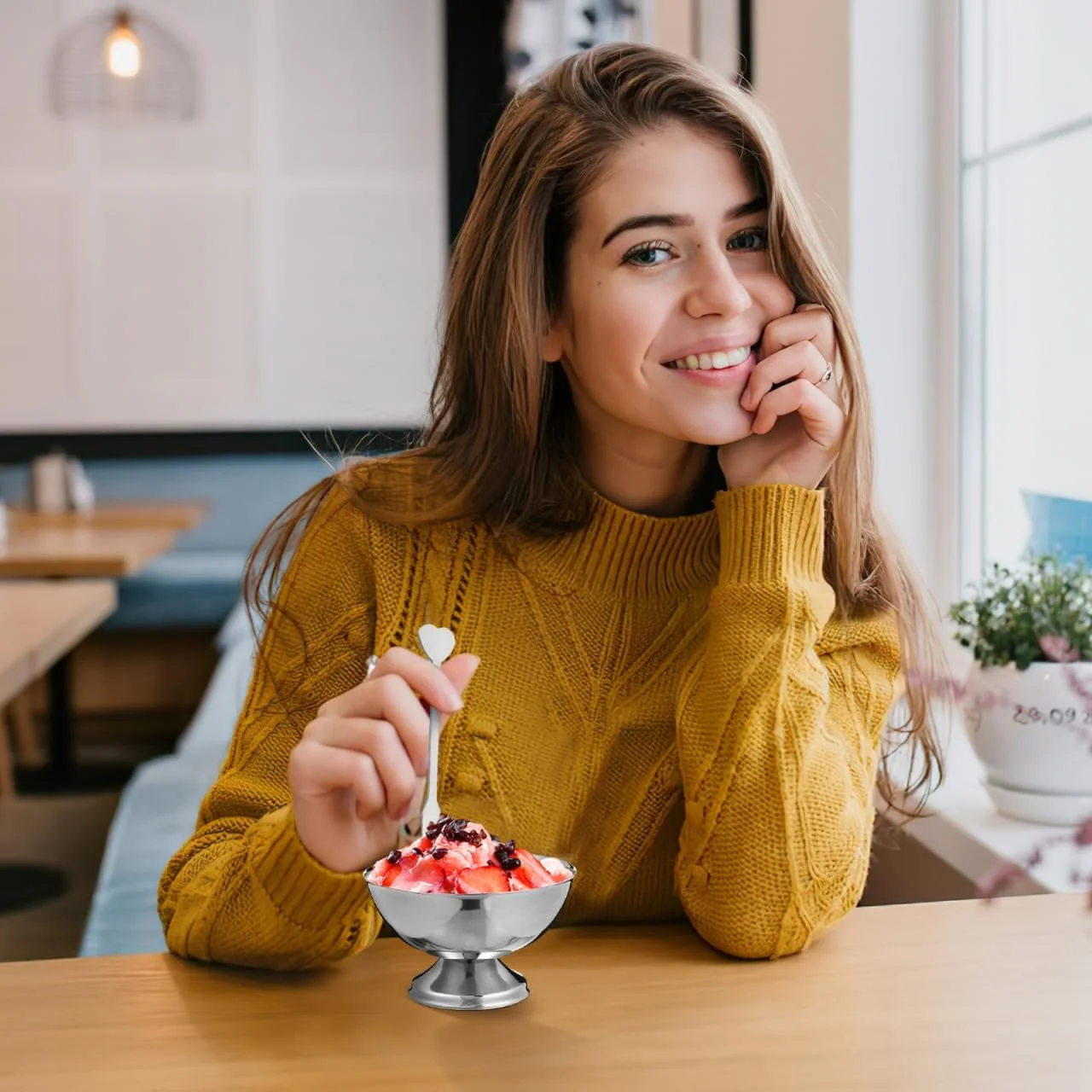 DOITOOL 3 عدد کاسه بستنی استیل ضد زنگ، فنجان های بستنی فلزی کاسه های سالاد قابل استفاده مجدد کاسه های دسر فنجان های میوه پایه دار گرد برای دسر بستنی میوه ای پودینگ، 10X10X6.5CM DOITOOL 3 عدد کاسه بستنی استیل ضد زنگ، فنجان های بستنی فلزی کاسه های سالاد قابل استفاده مجدد کاسه های دسر فنجان های میوه پایه دار گرد برای دسر بستنی میوه ای پودینگ، 10X10X6.5CM