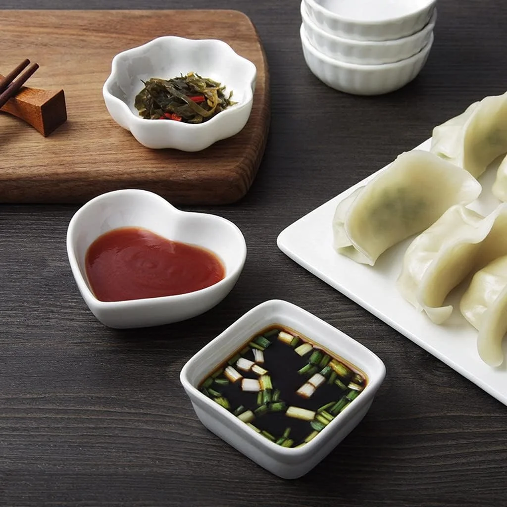 کاسه های کوچک سفید چینی، کاسه دسر بستنی، ظرف جانبی دسر مناسب برای آشپزخانه منزل رستوران 4 عدد کاسه پیش غذا کاسه های کوچک سفید چینی، کاسه دسر بستنی، ظرف جانبی دسر مناسب برای آشپزخانه منزل رستوران 4 عدد کاسه پیش غذا