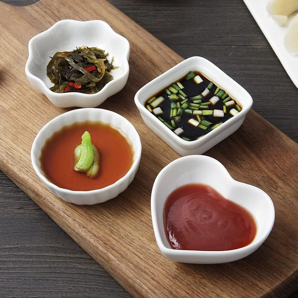 کاسه های کوچک سفید چینی، کاسه دسر بستنی، ظرف جانبی دسر مناسب برای آشپزخانه منزل رستوران 4 عدد کاسه پیش غذا کاسه های کوچک سفید چینی، کاسه دسر بستنی، ظرف جانبی دسر مناسب برای آشپزخانه منزل رستوران 4 عدد کاسه پیش غذا