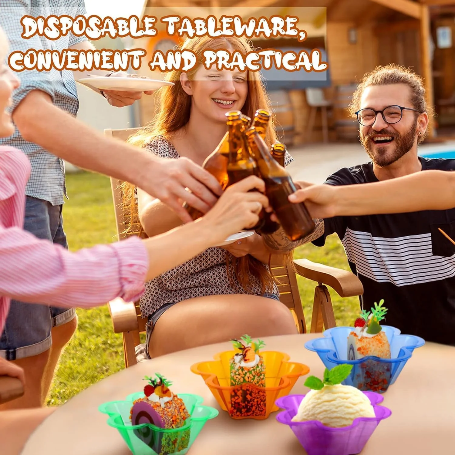 ظروف بستنی پلاستیکی، 200 عدد فنجان دسر 250 میلی لیتری، ظروف یکبار مصرف رنگارنگ به شکل گل برای پودینگ، میوه، ترافل، ظروف تست، برای سرو پیش غذاهای شکلاتی، نمونه برداری در مهمانی (4 رنگ * 50) ظروف بستنی پلاستیکی، 200 عدد فنجان دسر 250 میلی لیتری، ظروف یکبار مصرف رنگارنگ به شکل گل برای پودینگ، میوه، ترافل، ظروف تست، برای سرو پیش غذاهای شکلاتی، نمونه برداری در مهمانی (4 رنگ * 50)