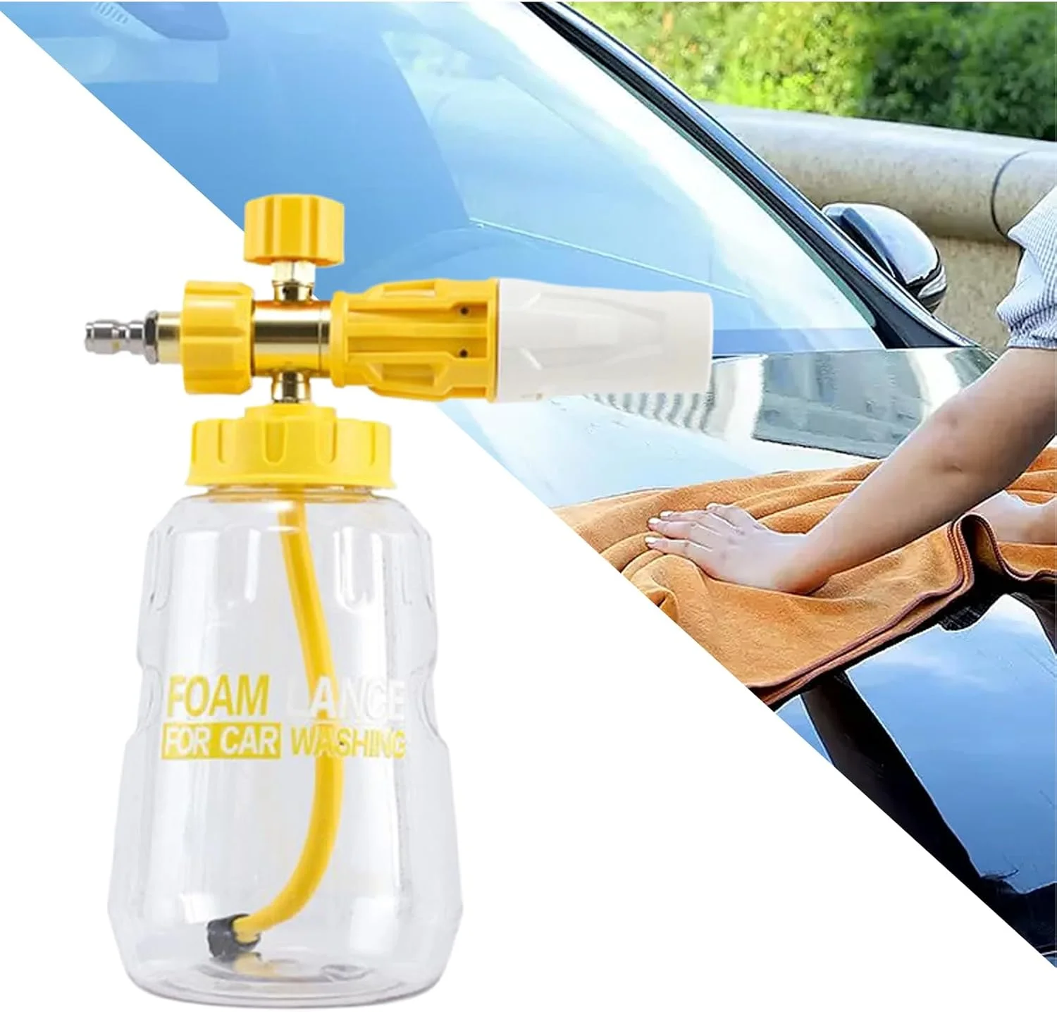 اسپری فوم کارواش - پمپ اسپری دستی 1 لیتری باغبانی، ابزار آبیاری باغ، بطری اسپری فشار قوی برای حمام حیوانات خانگی و نظافت منزل