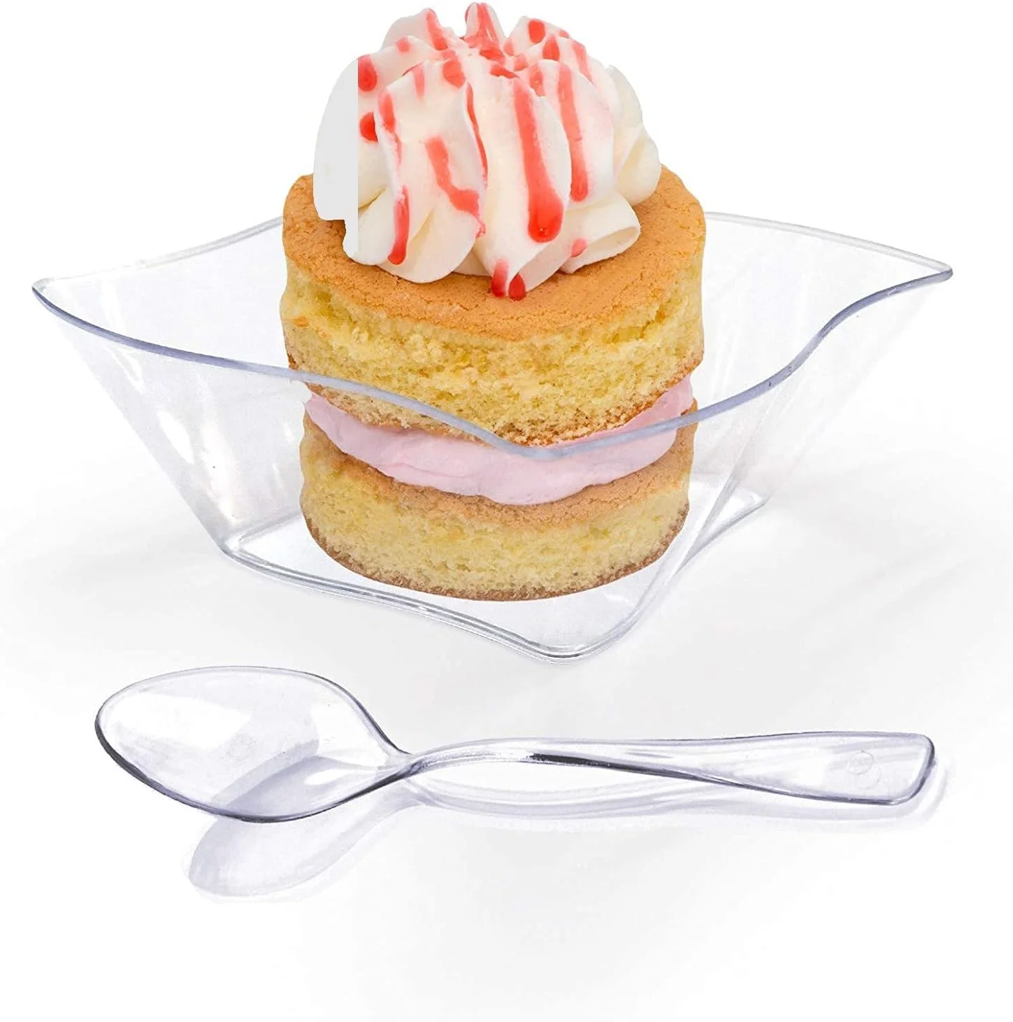 100 عدد مینی فنجان دسر موجی 5 اونسی به همراه قاشق، بشقاب های کوچک دسر، کاسه های دسر پلاستیکی، کاسه های بستنی، کاسه ترایفل، کاسه های شفاف پلاستیکی یکبار مصرف برای شات دسر، کاسه های پیش غذا، کاسه های چاشنی 100 عدد مینی فنجان دسر موجی 5 اونسی به همراه قاشق، بشقاب های کوچک دسر، کاسه های دسر پلاستیکی، کاسه های بستنی، کاسه ترایفل، کاسه های شفاف پلاستیکی یکبار مصرف برای شات دسر، کاسه های پیش غذا، کاسه های چاشنی