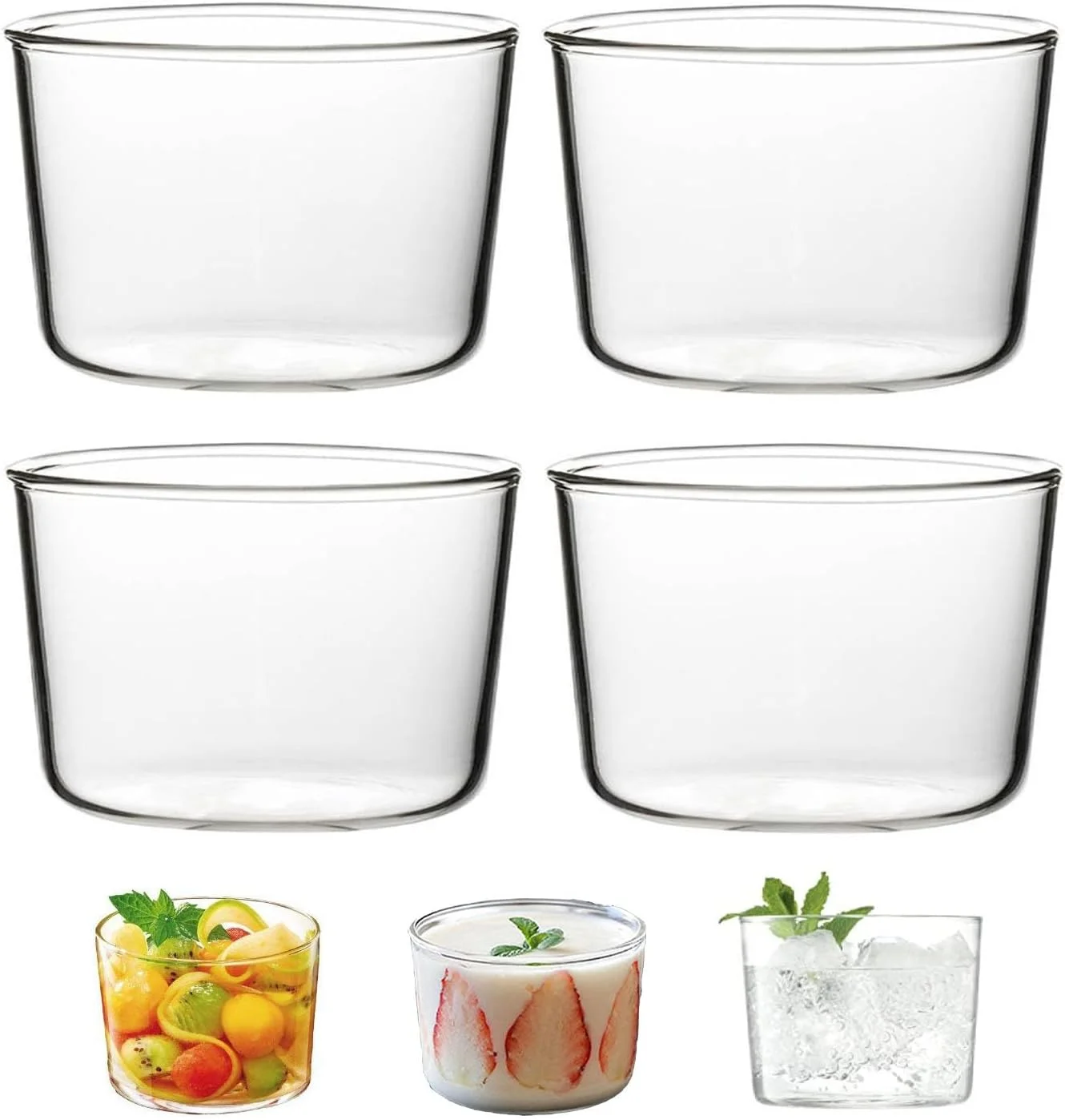 ست 4 عددی کاسه شیشه ای سالاد، کاسه دسر، ورین تیرامیسو، ورین شیشه ای، کاسه دسر، جام بستنی، فنجان دسر شفاف، پودینگ گرد، کاسه های سرو چند منظوره ست 4 عددی کاسه شیشه ای سالاد، کاسه دسر، ورین تیرامیسو، ورین شیشه ای، کاسه دسر، جام بستنی، فنجان دسر شفاف، پودینگ گرد، کاسه های سرو چند منظوره