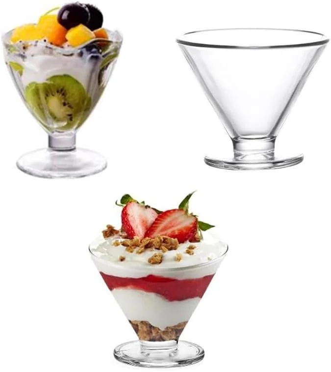 ظروف دسر شیشه ای پایه دار، گیلاس مارتینی بدون پایه، کاسه بستنی خوری مخروطی با پایه سنگین، فنجان شیشه ای پایه دار برای پودینگ، سالاد، میان وعده، میوه، دسر، کوکتل (6 عدد) ظروف دسر شیشه ای پایه دار، گیلاس مارتینی بدون پایه، کاسه بستنی خوری مخروطی با پایه سنگین، فنجان شیشه ای پایه دار برای پودینگ، سالاد، میان وعده، میوه، دسر، کوکتل (6 عدد)