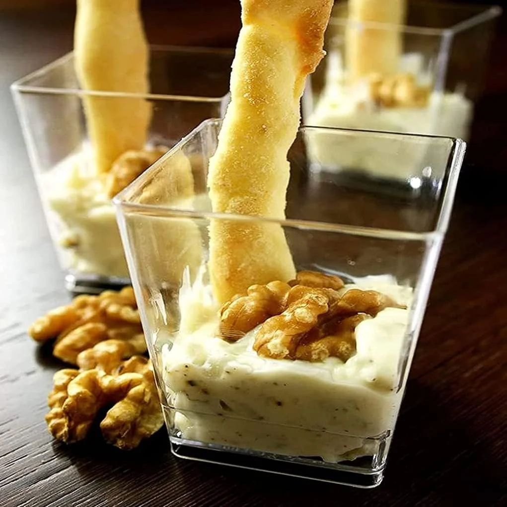 بسته 50 عددی فنجان دسر به همراه 50 قاشق، ست کاسه دسر 60 میلی لیتری، فنجان های دسر پلاستیکی DIY، فنجان های ذوزنقه ای قابل استفاده مجدد برای خانه، دسر، پیک نیک، مهمانی بسته 50 عددی فنجان دسر به همراه 50 قاشق، ست کاسه دسر 60 میلی لیتری، فنجان های دسر پلاستیکی DIY، فنجان های ذوزنقه ای قابل استفاده مجدد برای خانه، دسر، پیک نیک، مهمانی