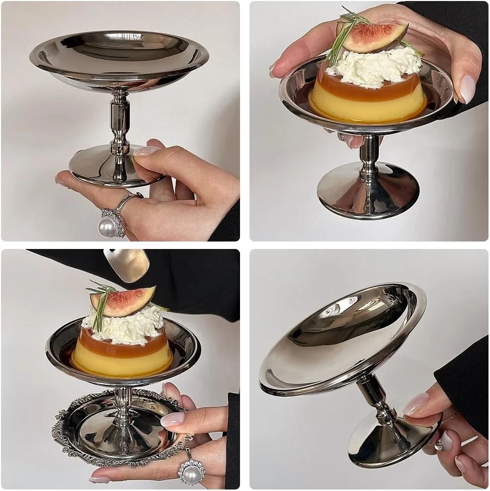 ست 4 تایی کاسه بستنی، قطر 10 سانتی متر، کاسه دسر استیل ضد زنگ وینتیج، لیوان کوکتل، کاسه دسر پایه دار، لیوان دسر بستنی سان دی برای میوه، سالاد، ماست و پودینگ میوه ست 4 تایی کاسه بستنی، قطر 10 سانتی متر، کاسه دسر استیل ضد زنگ وینتیج، لیوان کوکتل، کاسه دسر پایه دار، لیوان دسر بستنی سان دی برای میوه، سالاد، ماست و پودینگ میوه