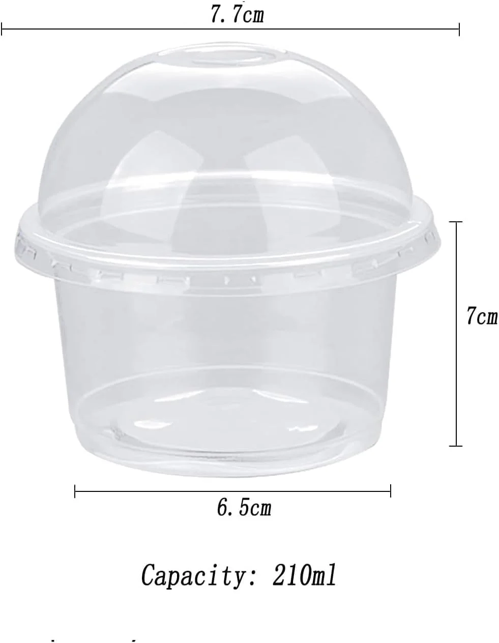 ظروف دسر گرد با قاشق و درب، بسته 50 عددی، 210 میلی لیتری، لیوان های دسر پلاستیکی شفاف، برای دسرهای مجلسی و موارد دیگر ظروف دسر گرد با قاشق و درب، بسته 50 عددی، 210 میلی لیتری، لیوان های دسر پلاستیکی شفاف، برای دسرهای مجلسی و موارد دیگر