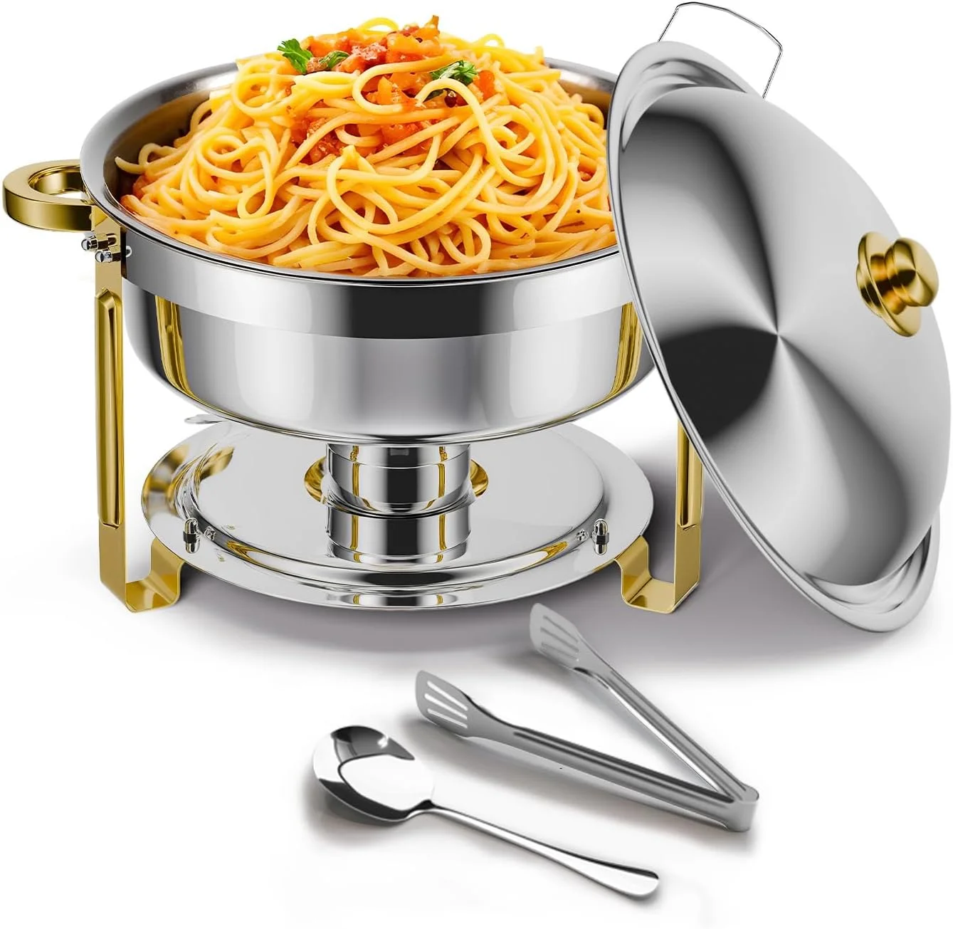 ظرف گرم نگهدارنده غذا HAAYOT با ظرفیت 6.8 لیتر، بسته 1 عددی، مناسب بوفه، ظروف گرم نگهدارنده غذا گرد استیل ضد زنگ با درب، ظروف غذا و نگهدارنده سوخت، سینی بوفه برای مهمانی ها ظرف گرم نگهدارنده غذا HAAYOT با ظرفیت 6.8 لیتر، بسته 1 عددی، مناسب بوفه، ظروف گرم نگهدارنده غذا گرد استیل ضد زنگ با درب، ظروف غذا و نگهدارنده سوخت، سینی بوفه برای مهمانی ها